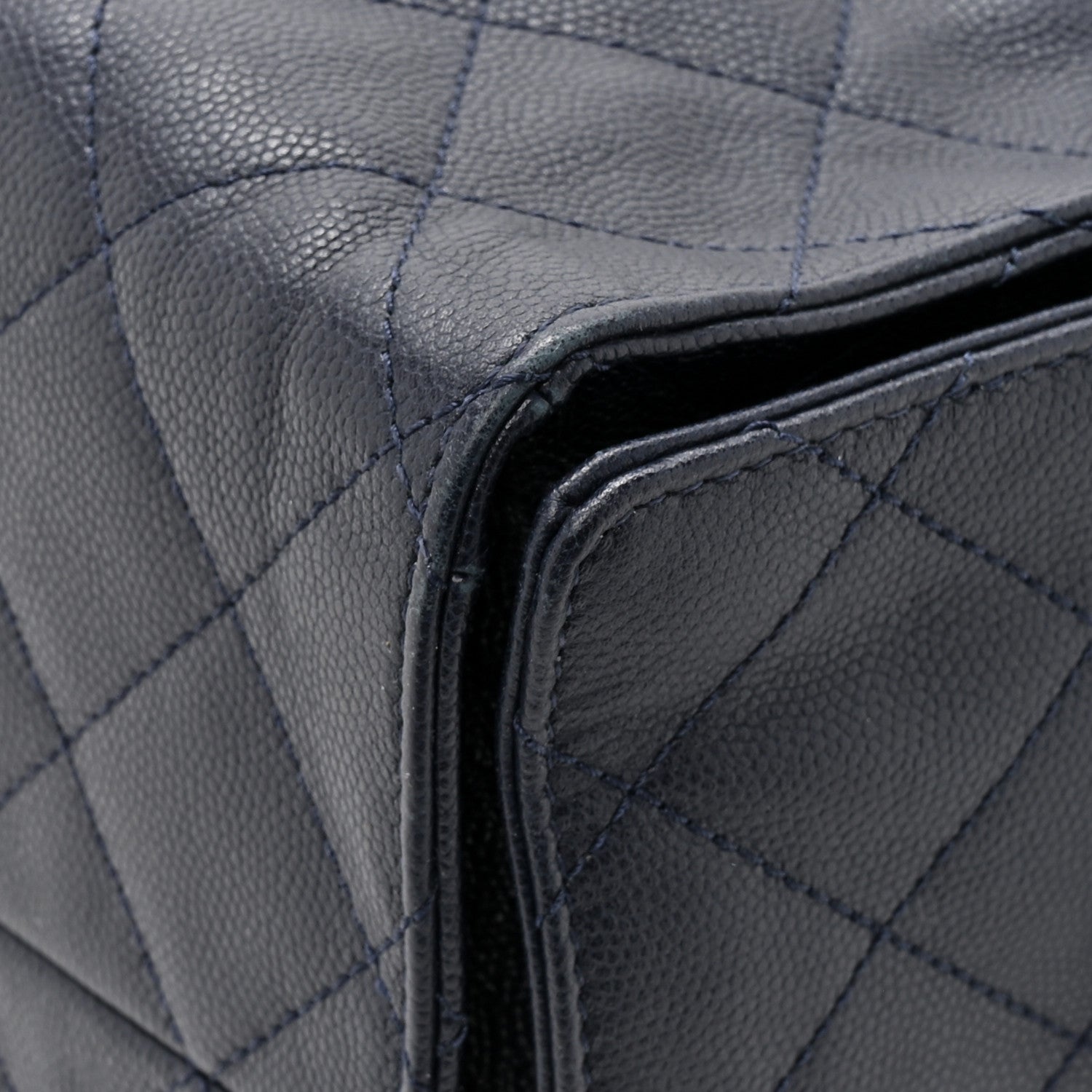 Caviar Quilted Medium Chanel 25 Handbag Dark Navy