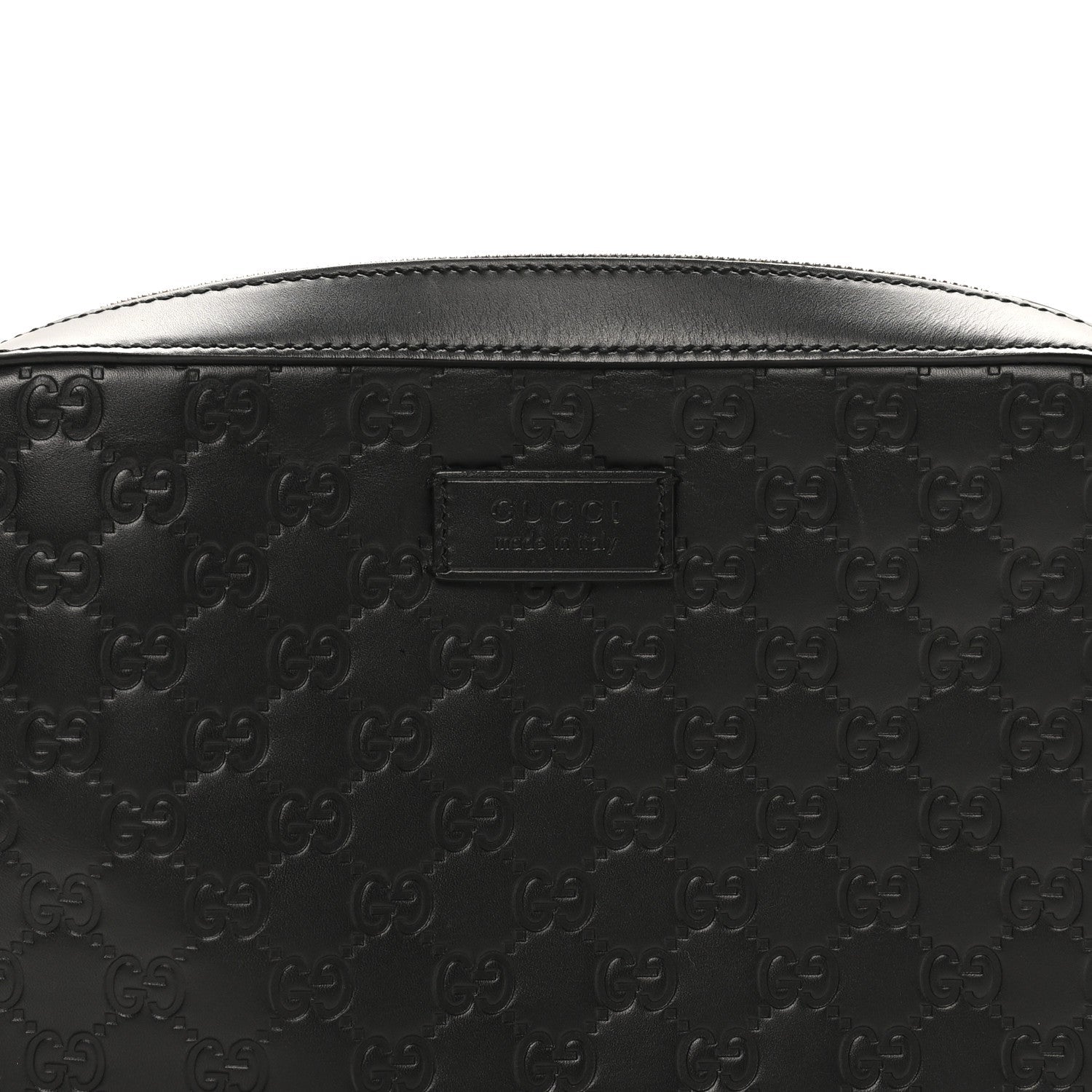 Guccissima Zip Pouch Wristlet Black