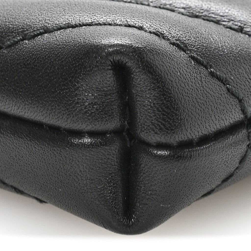 Calfskin Matelasse Mini GG Marmont Chain Bag Black
