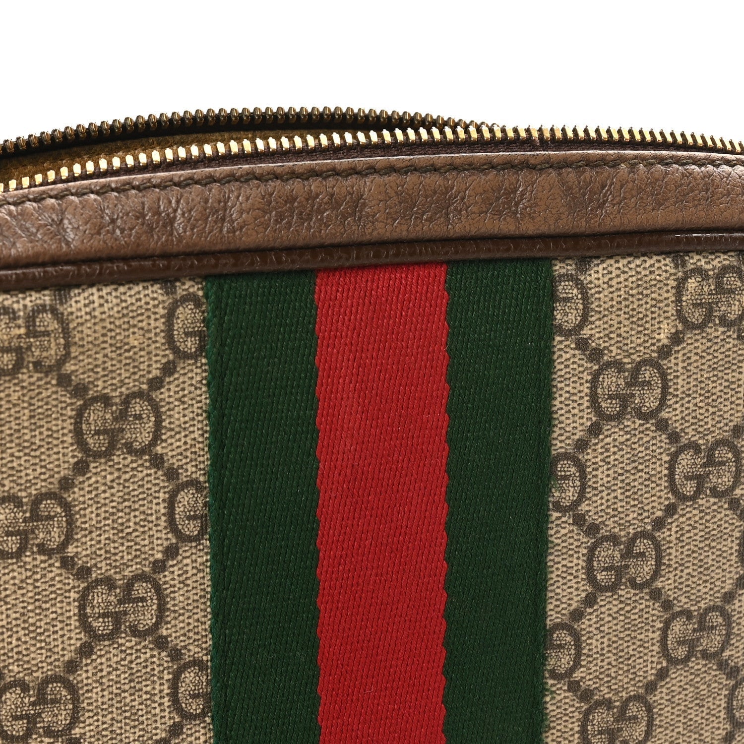 GG Supreme Monogram Web Small Ophidia Messenger Bag Brown