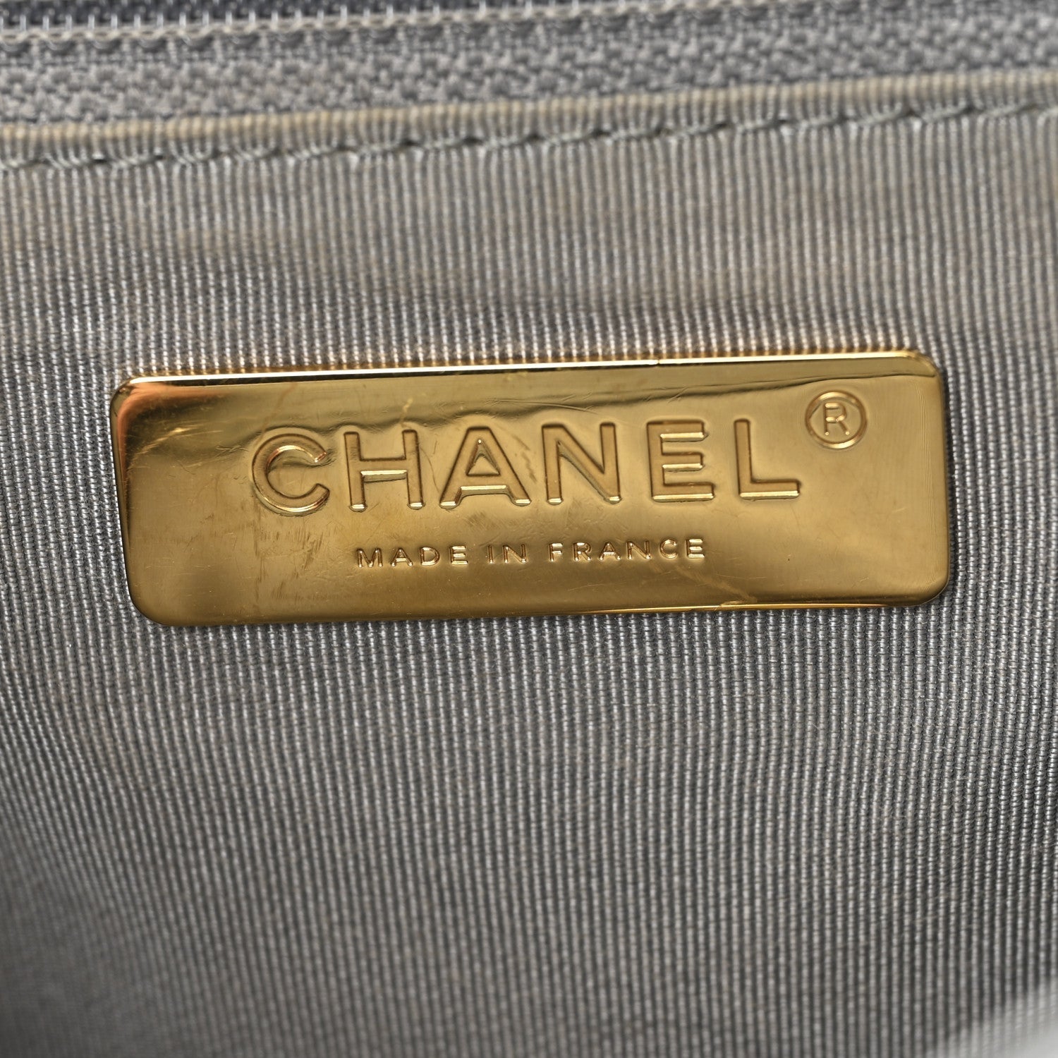 Goatskin Quilted Medium Chanel 19 Flap Grey