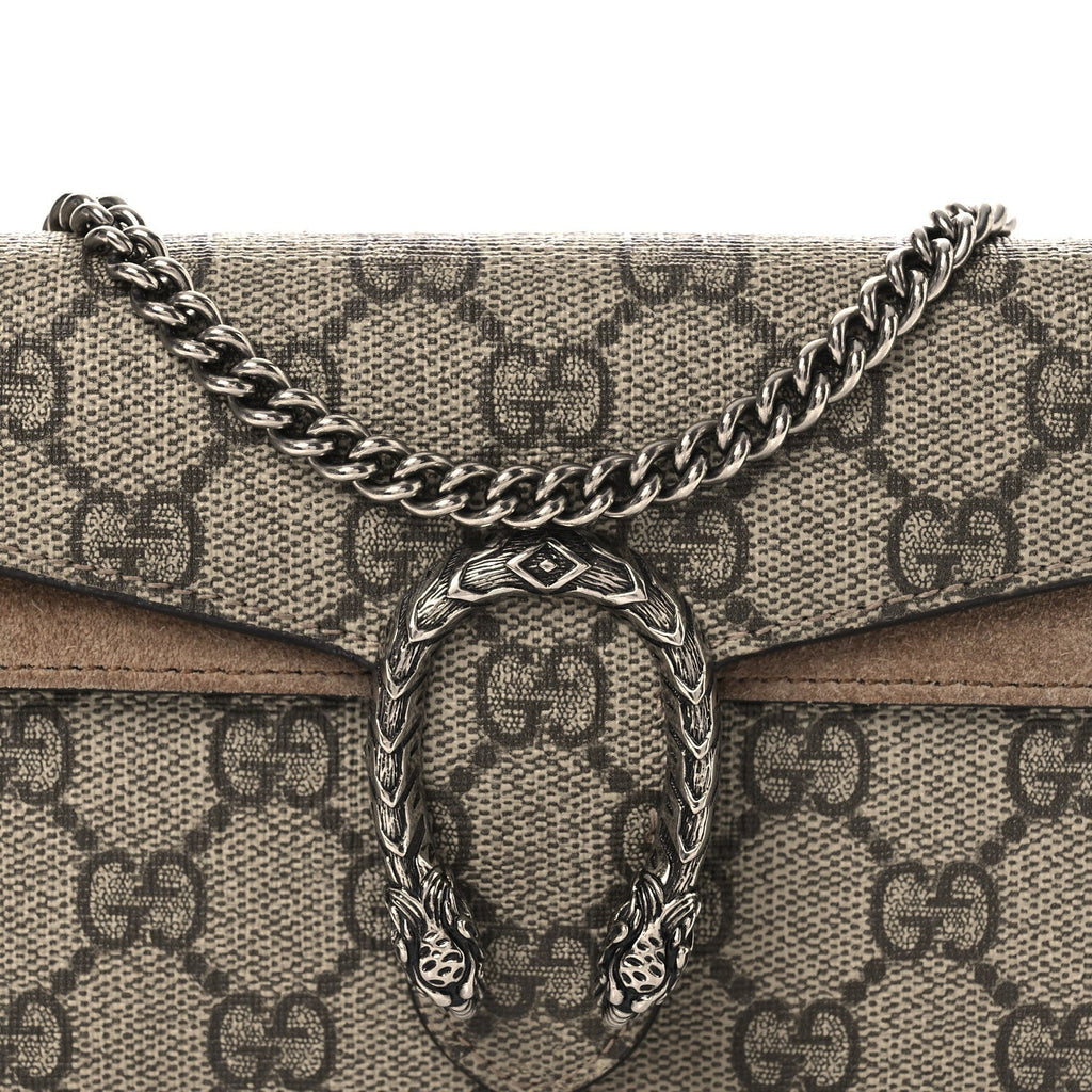 GG Supreme Monogram Super Mini Dionysus Shoulder Bag Taupe