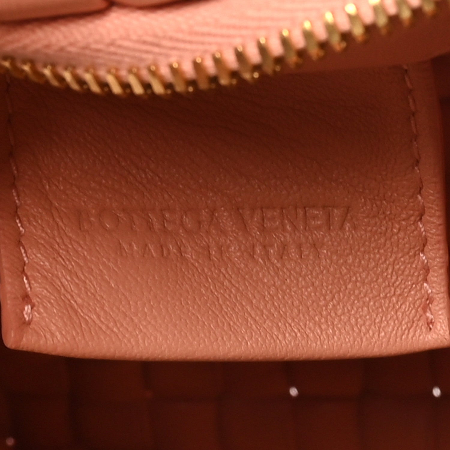 Lambskin Padded Intrecciato Mini Jodie Peachy