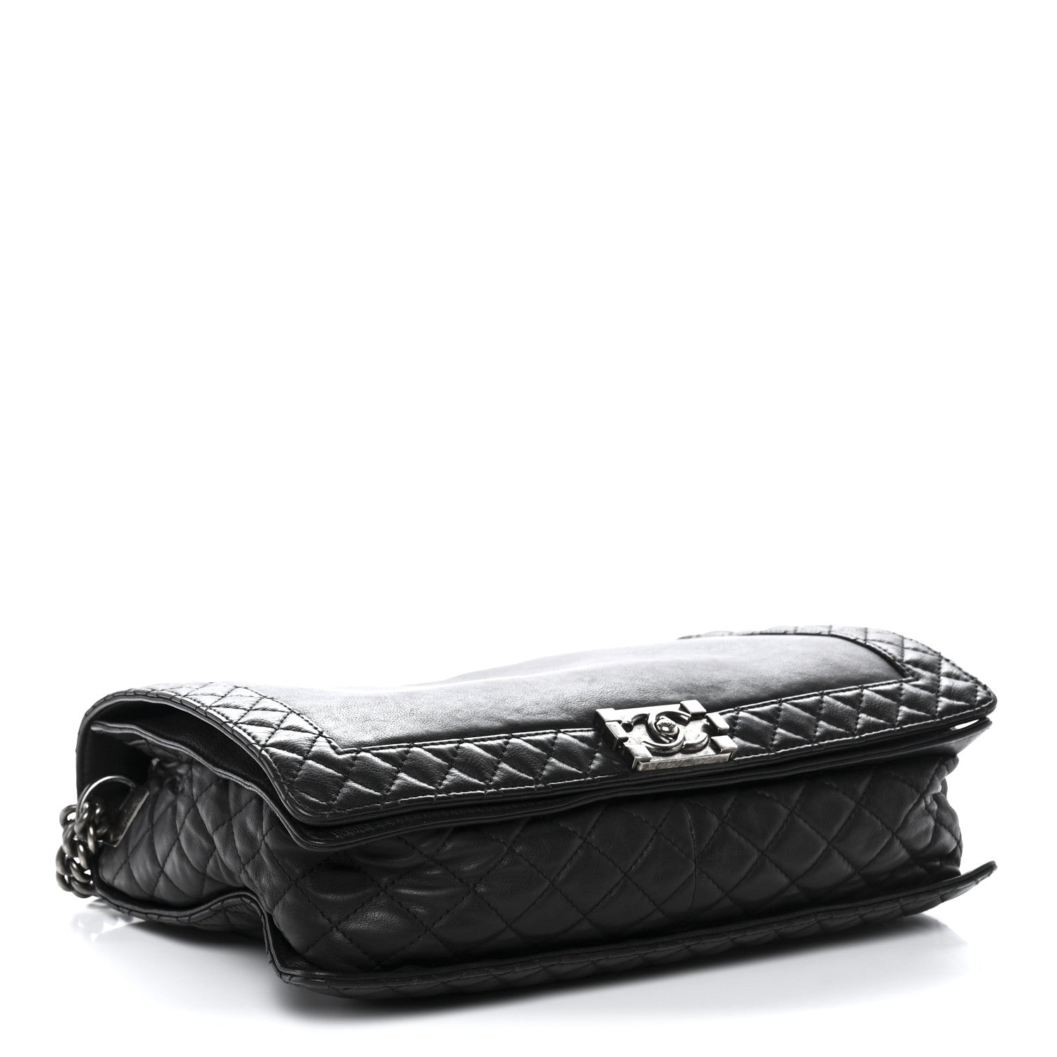 Calfskin Large Boy Reverso Flap Black