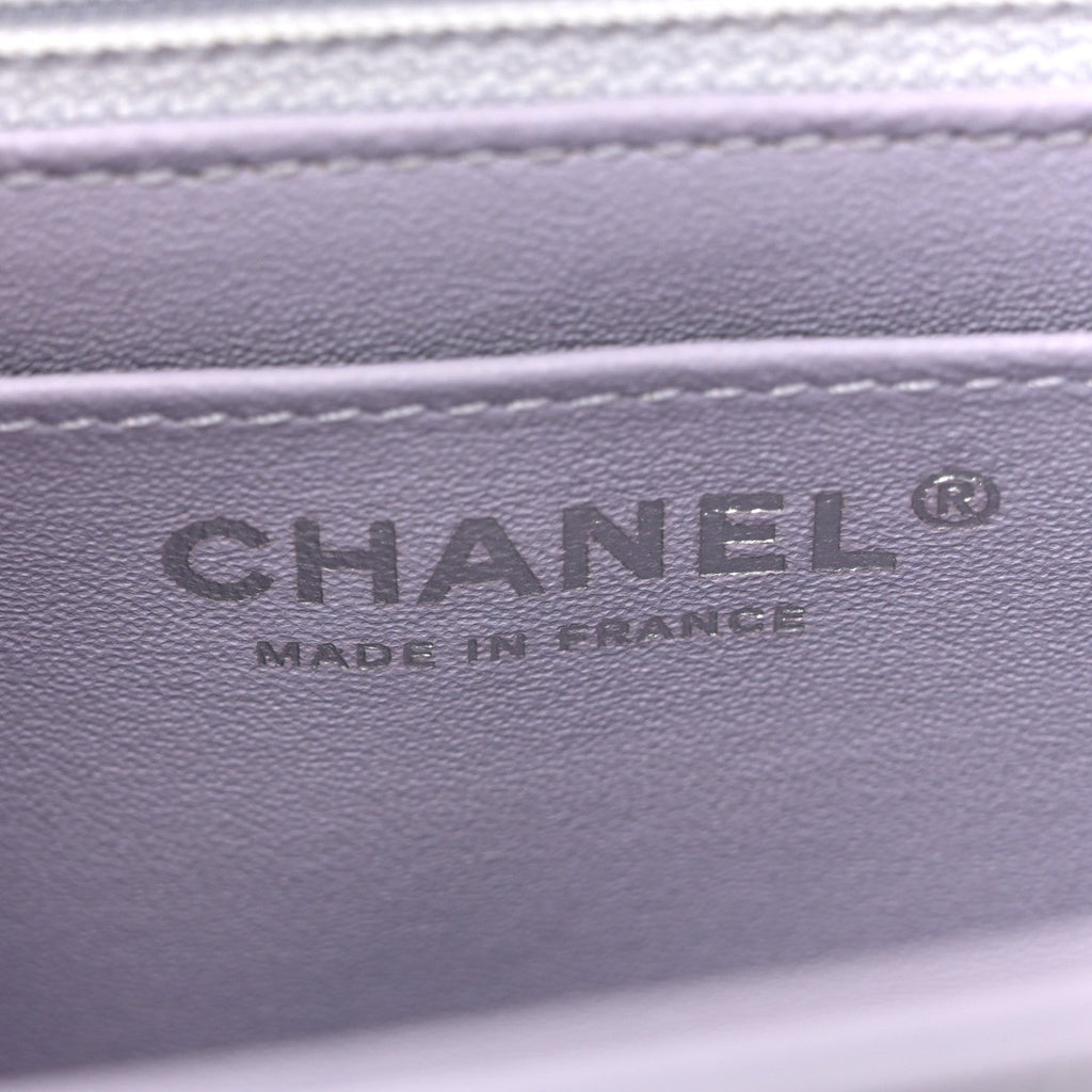 Aged Calfskin Chevron Quilted 2.55 Reissue Mini Flap Light Purple