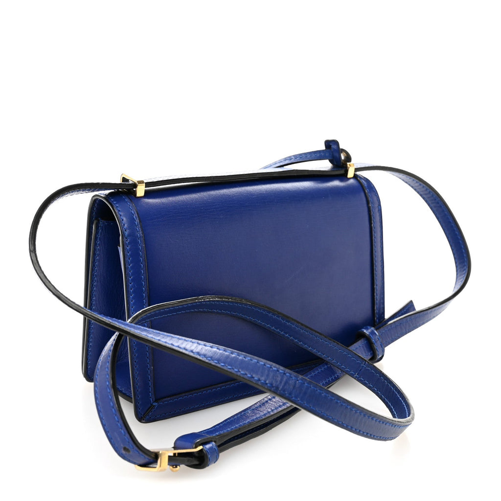 Calfskin Small Barcelona Shoulder Bag Royal Blue