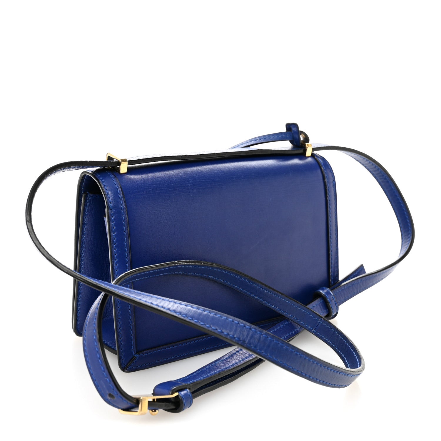 Calfskin Small Barcelona Shoulder Bag Royal Blue