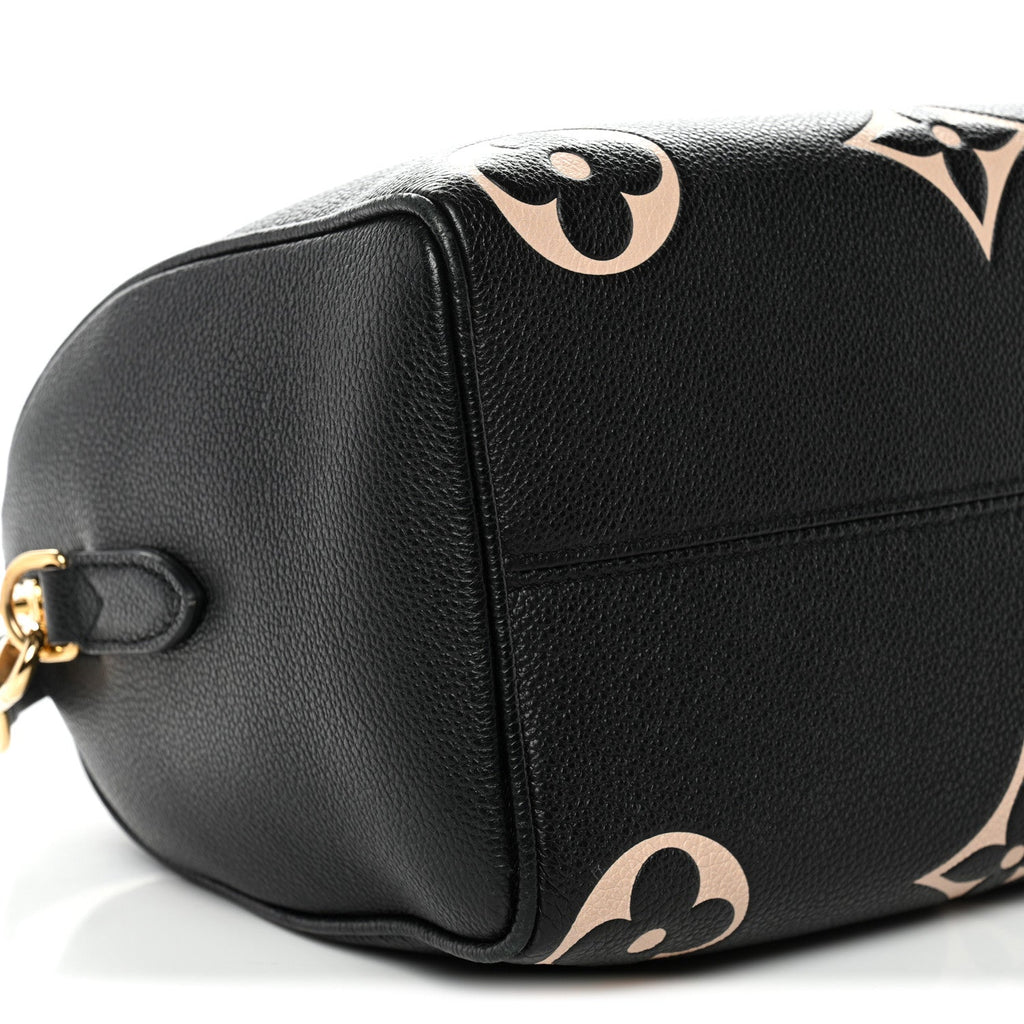 Empreinte Monogram Giant Speedy Bandouliere 25 Black Beige