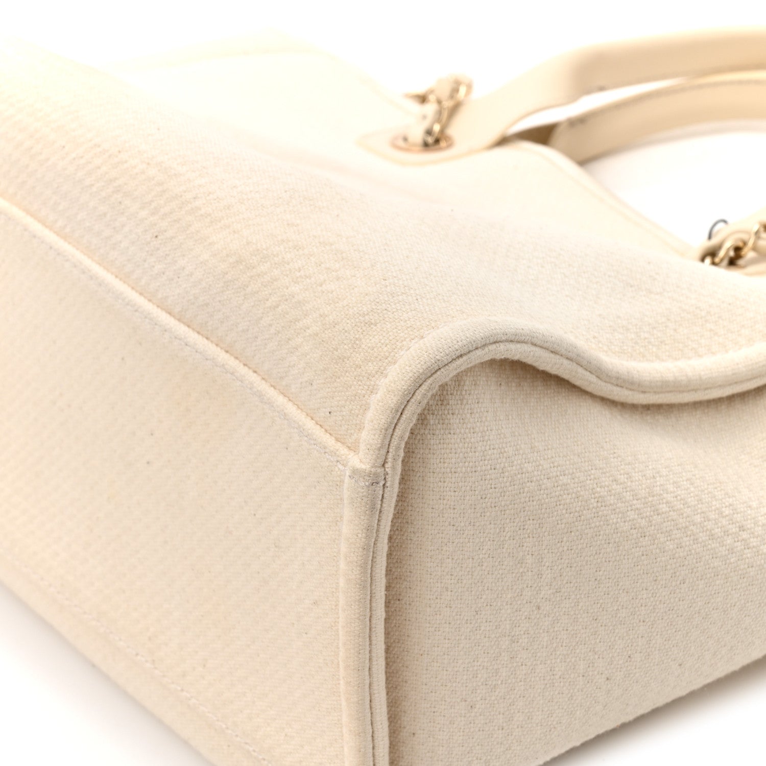 Mixed Fibers Small Deauville Tote White