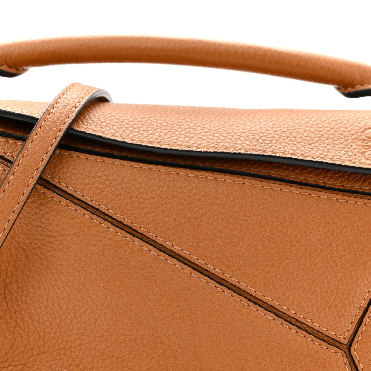 Grained Calfskin Mini Puzzle Bag Tan