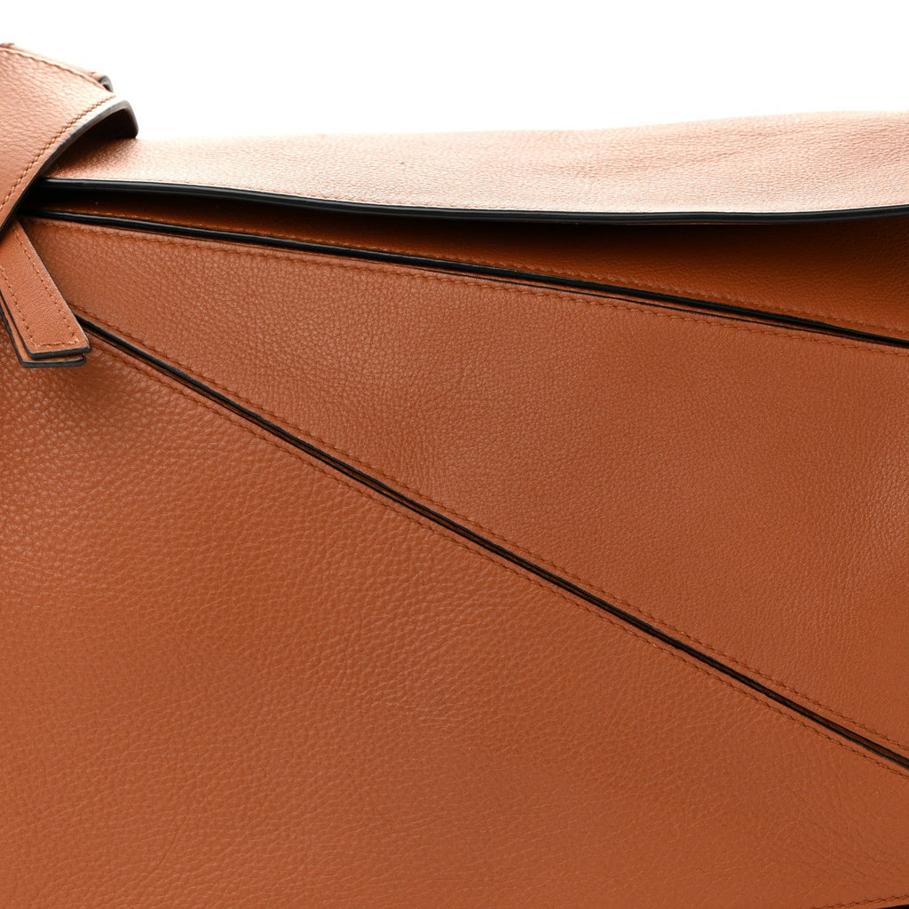 Calfskin Large Puzzle Bag Tan