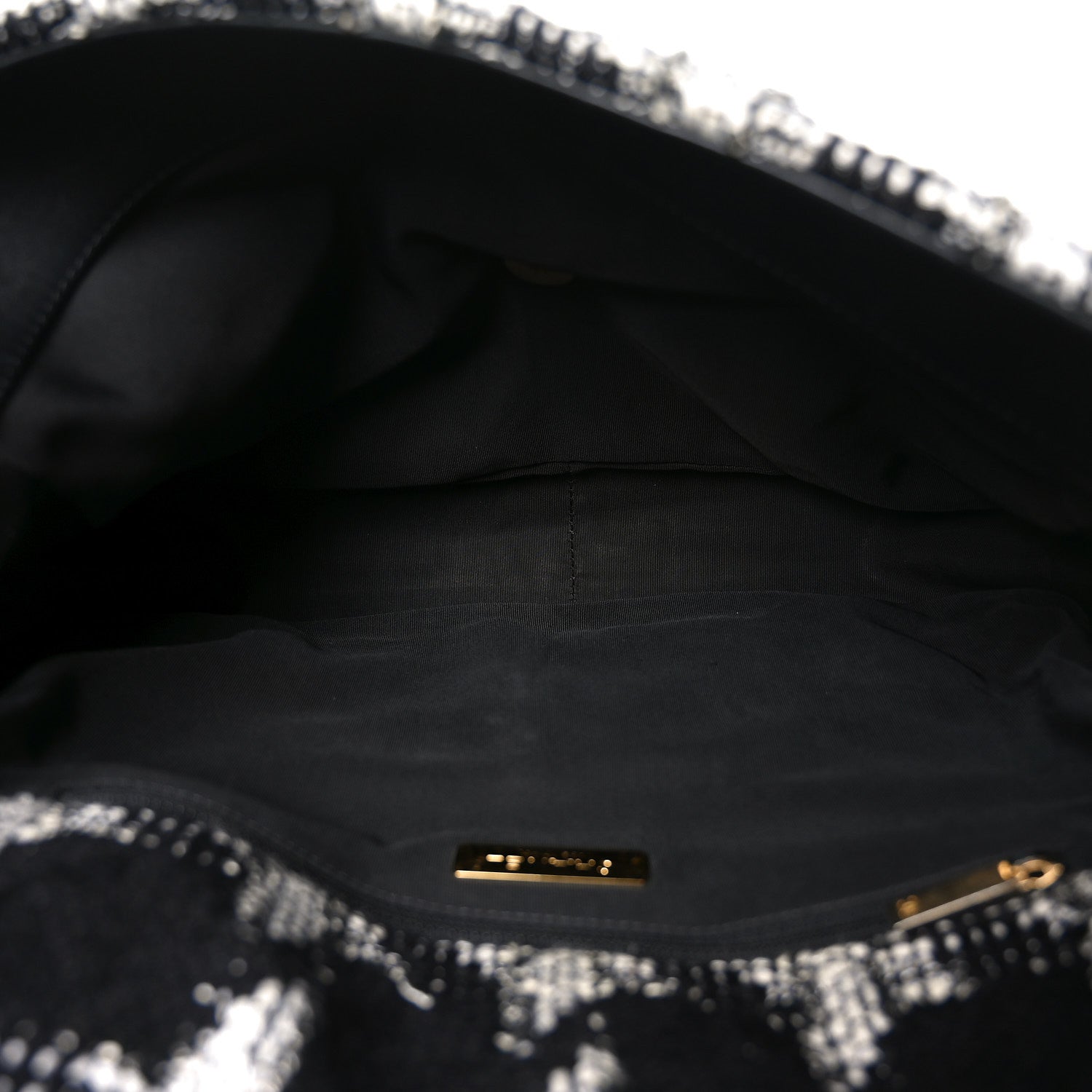 Tweed Quilted Maxi Chanel 19 Flap Black White
