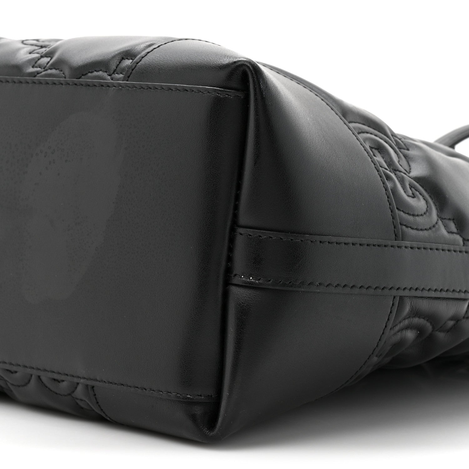 Calfskin GG Matelasse Medium Ophidia Shopping Tote Black