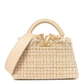 Tweed Taurillon Capucines BB Beige