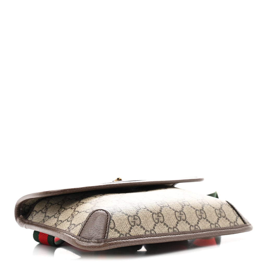 GG Supreme Monogram Neo Vintage Web Belt Bag Brown
