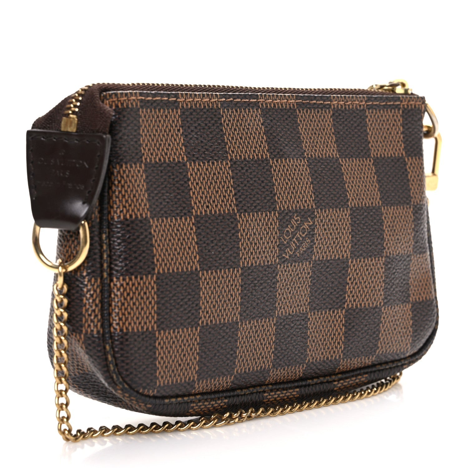 Damier Ebene Complice Trunks and Bags Mini Pochette Accessories Red