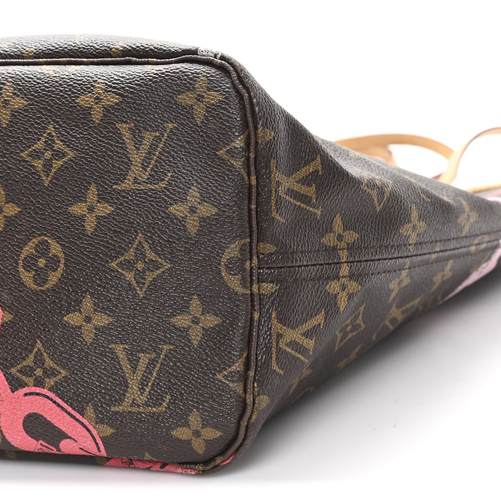 Monogram Bay Neverfull MM Rose Ballerine Poppy