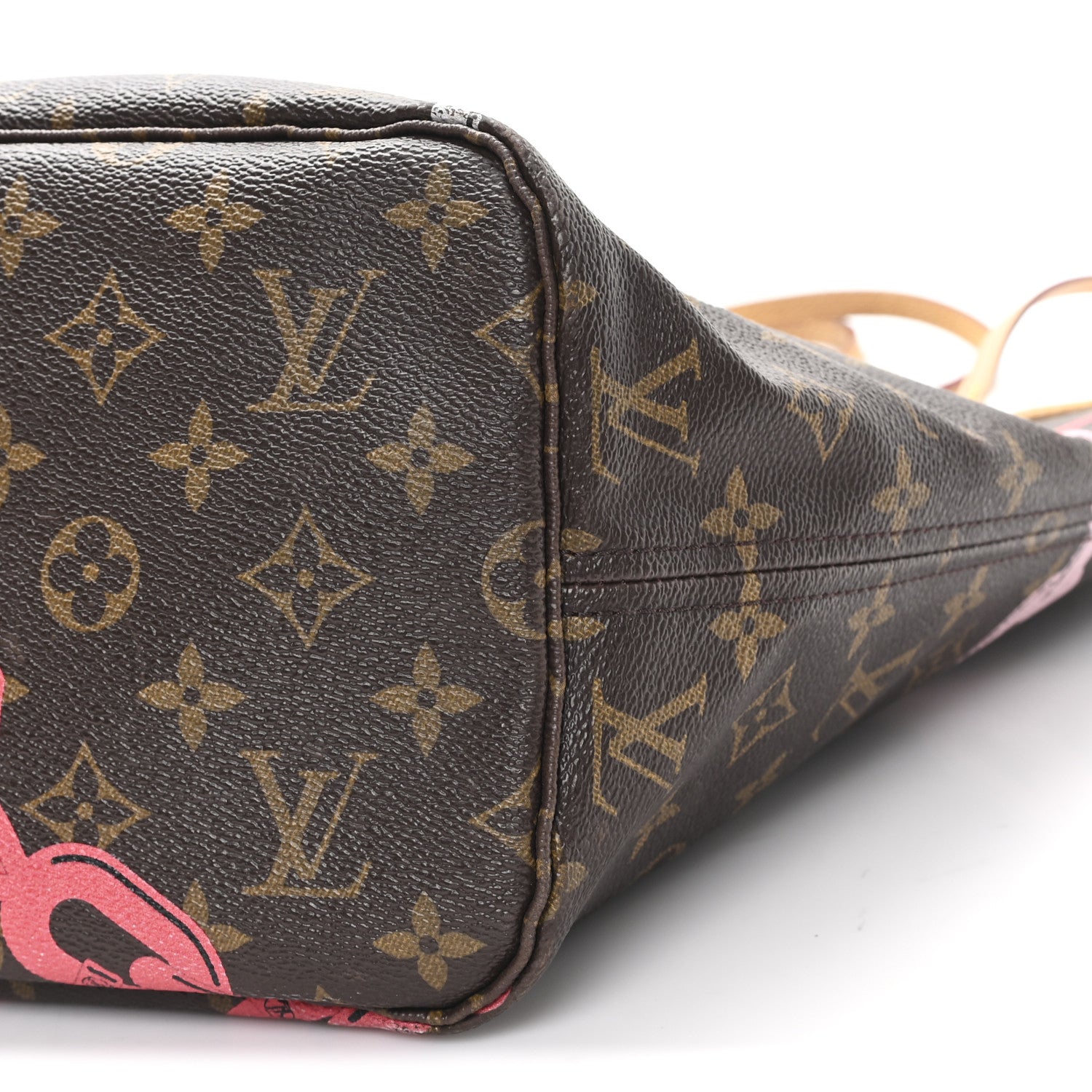 Monogram Bay Neverfull MM Rose Ballerine Poppy