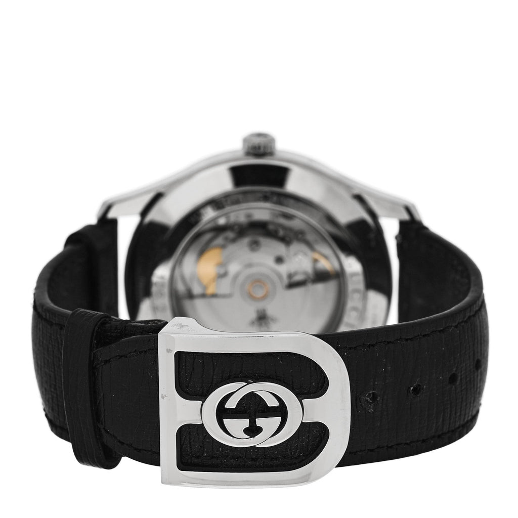 Stainless Steel Calfskin 42mm G-Timeless Bee Automatic Watch Black