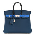 Epsom Tri-Color Birkin 25 Deep Bleu Bleu Hydra Black