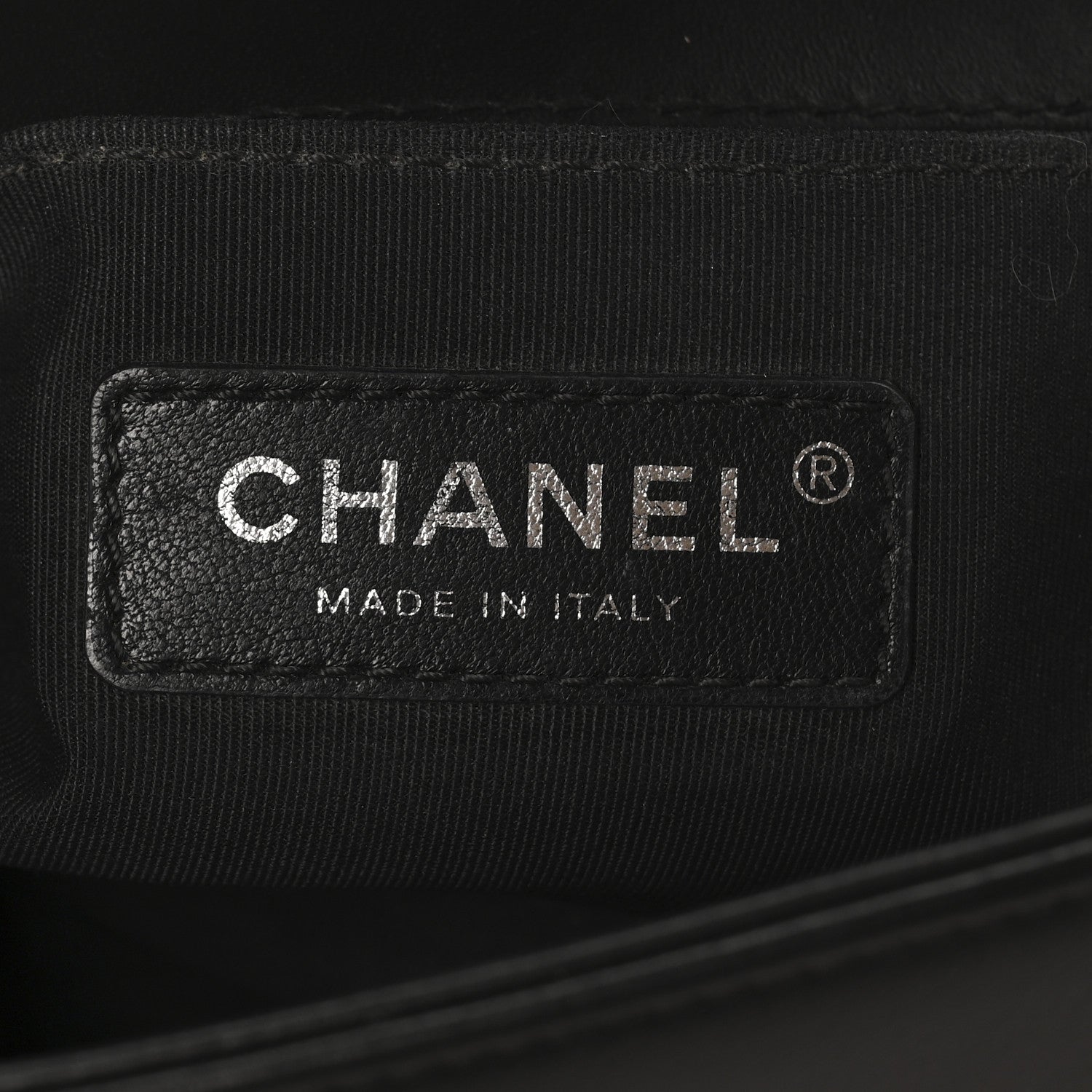 Calfskin Painted Chevron Embossed Medium Boy Flap Black