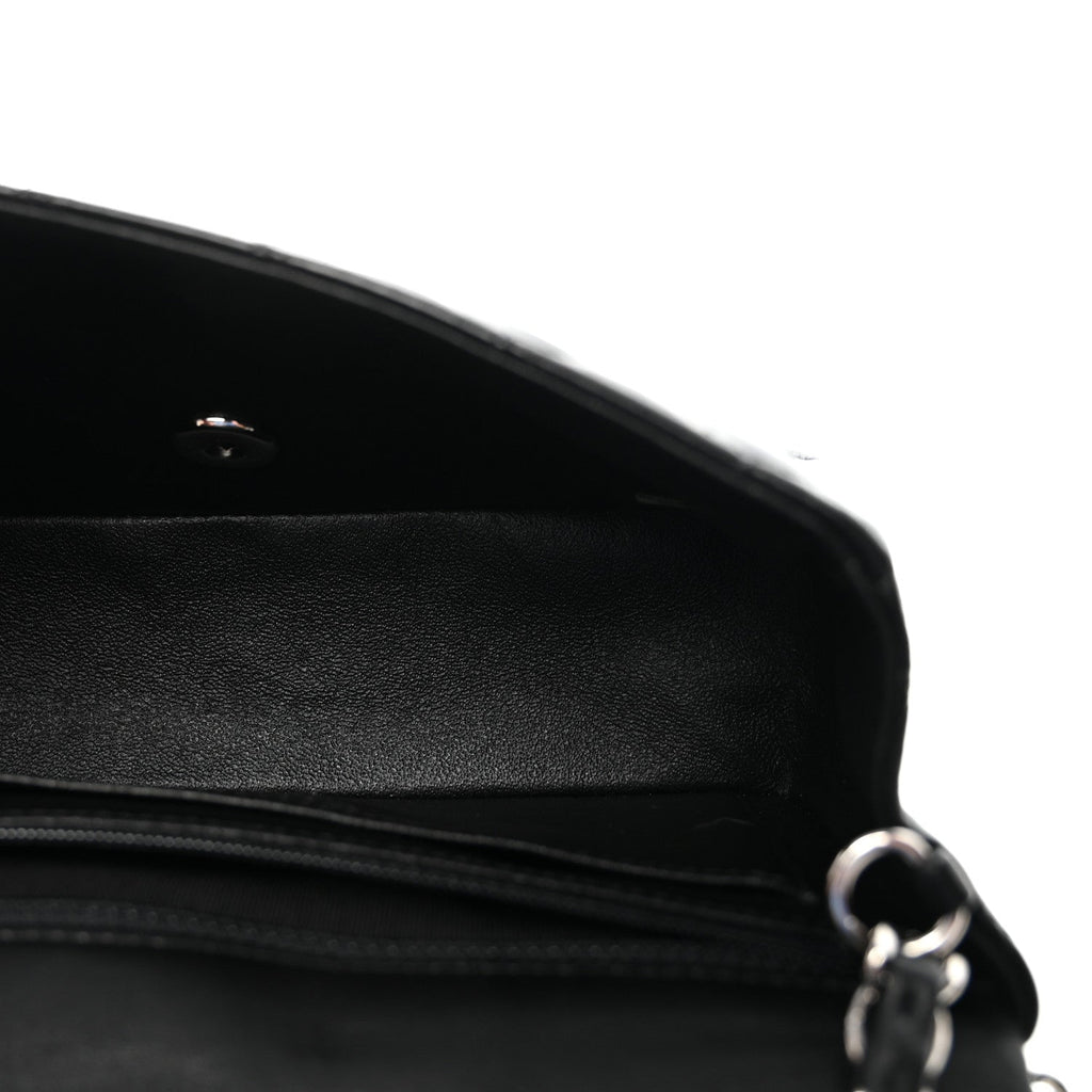 Lambskin Quilted Mini Rectangular Flap Black