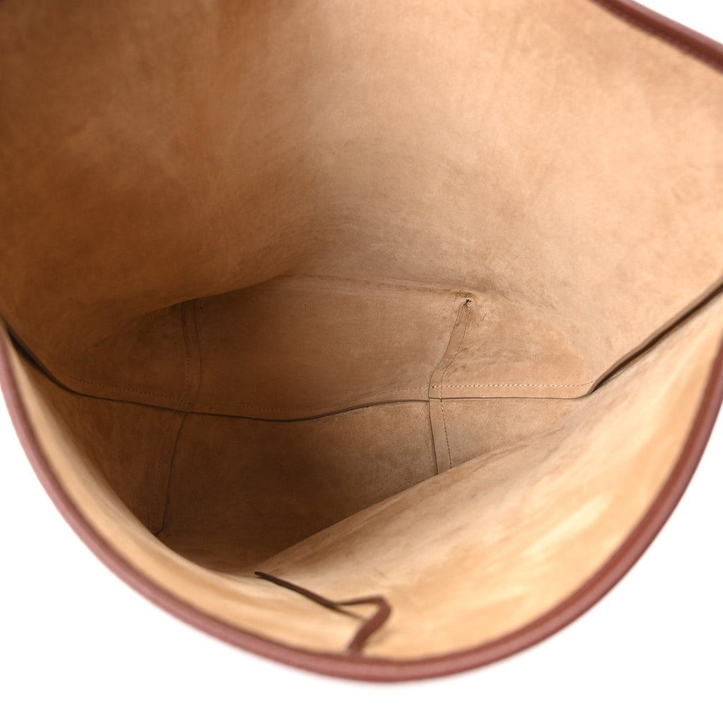 Grained Calfskin Large N/S Park Tote Burnt Wood