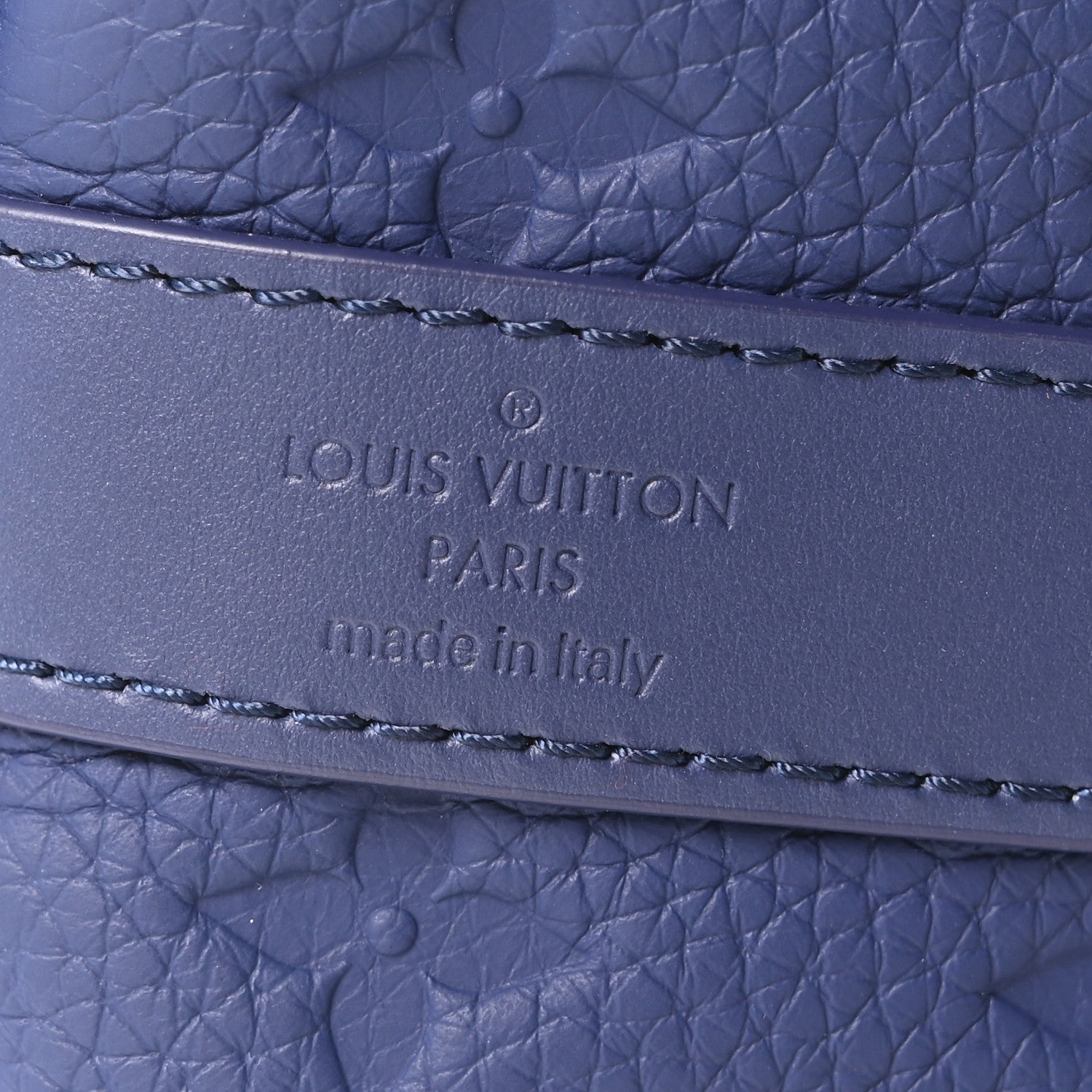Monogram Taurillon Keepall Bandouliere 35 Blue