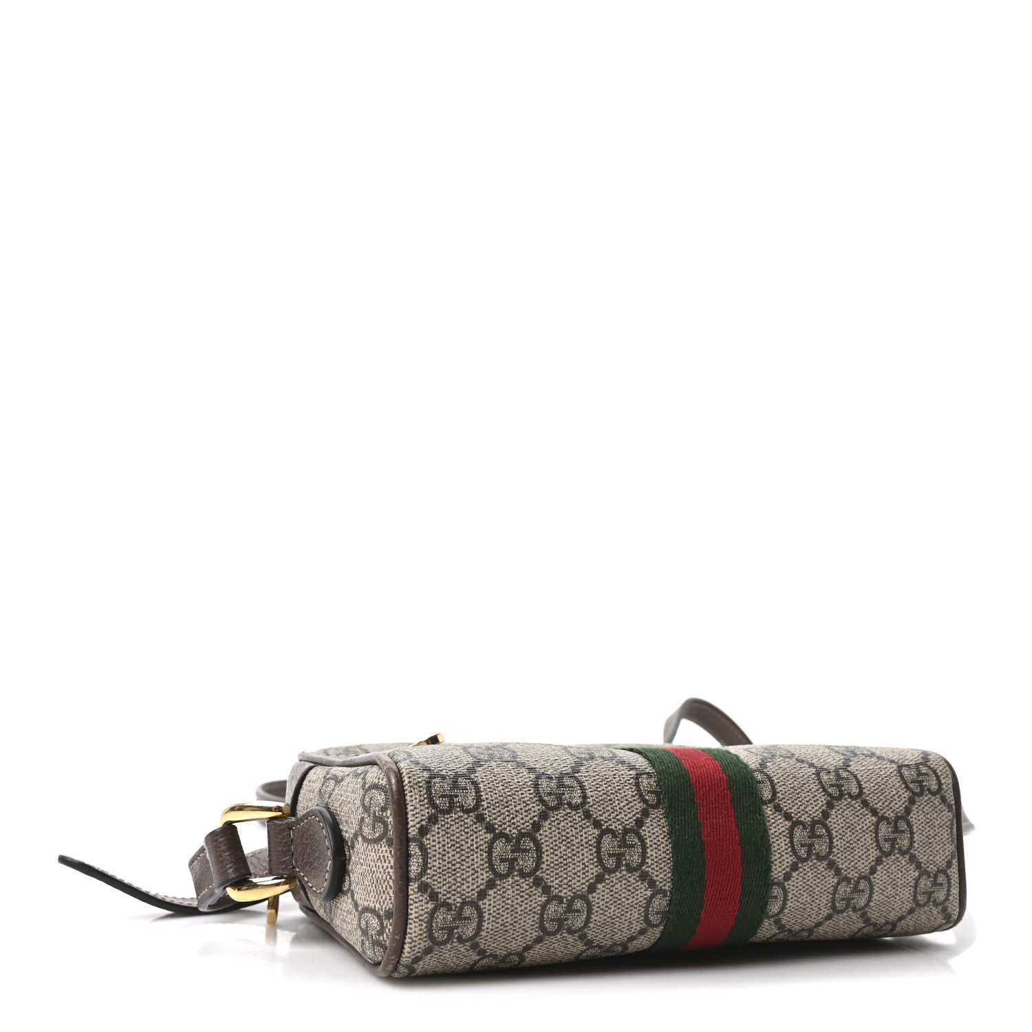GG Supreme Monogram Web Mini Ophidia Shoulder Bag Brown
