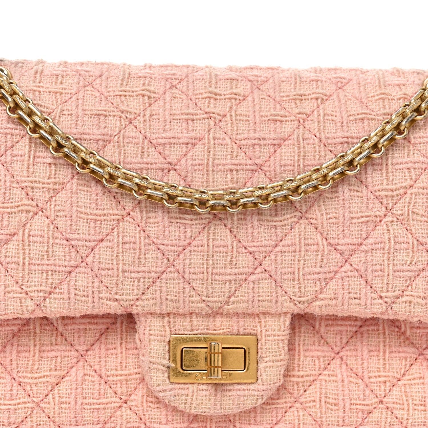 Wool Tweed Quilted 2.55 Reissue 225 Flap Light Pink