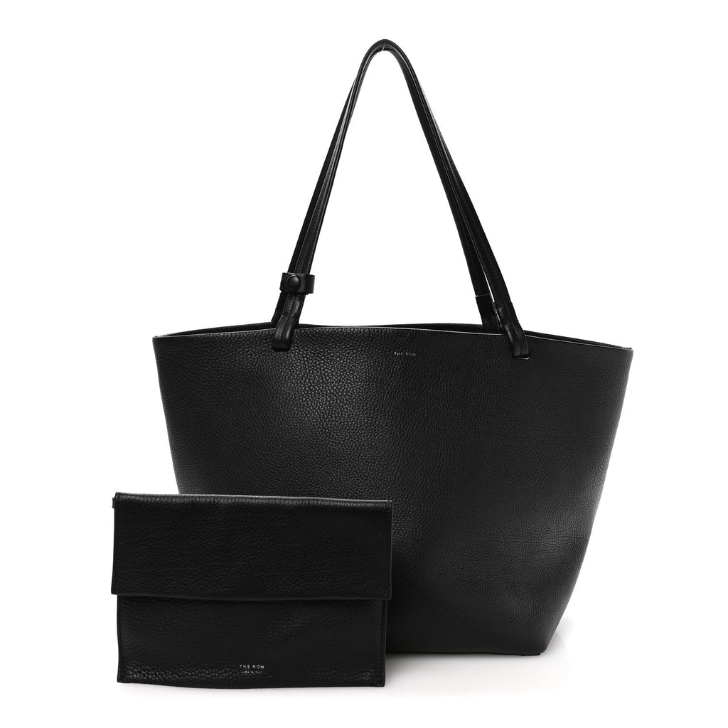 Grained Calfskin Park Tote Three Black