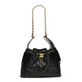 Caviar Quilted Small Chanel 25 Handbag Black