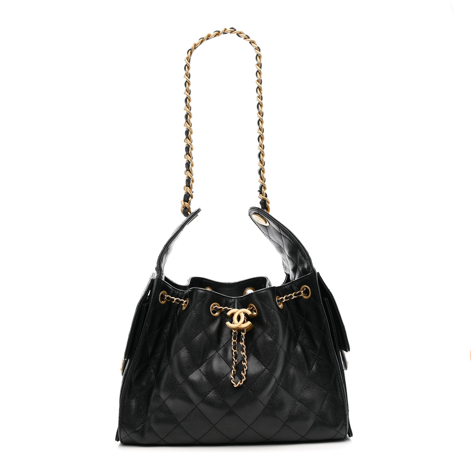 Caviar Quilted Small Chanel 25 Handbag Black