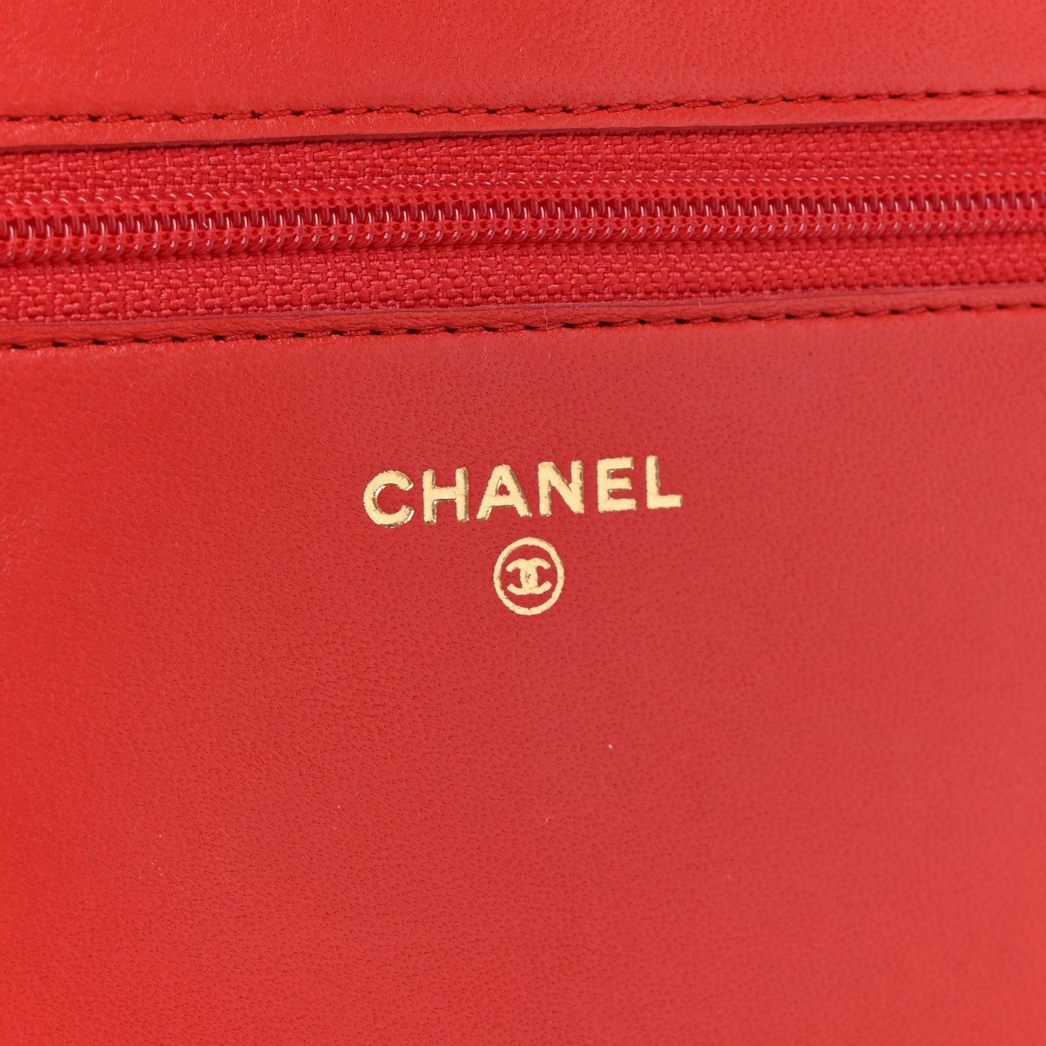 Lambskin Quilted Boy Wallet On Chain WOC Red