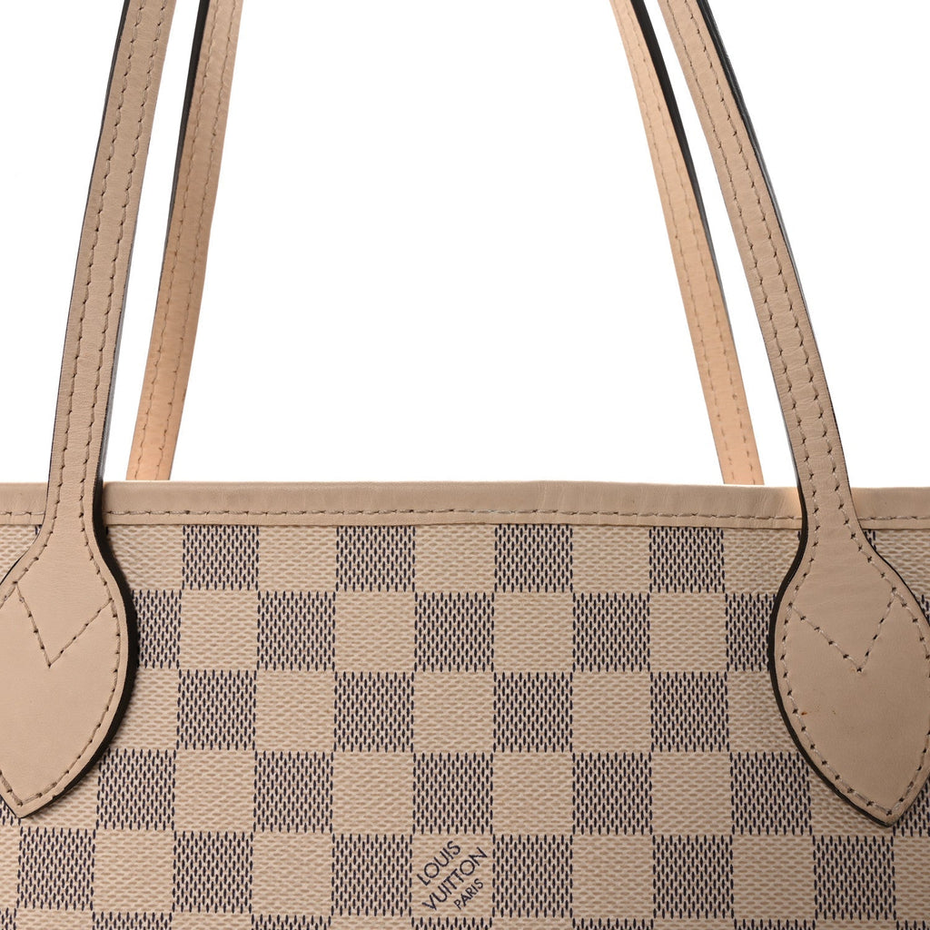 Damier Azur Braided Neverfull MM Pink