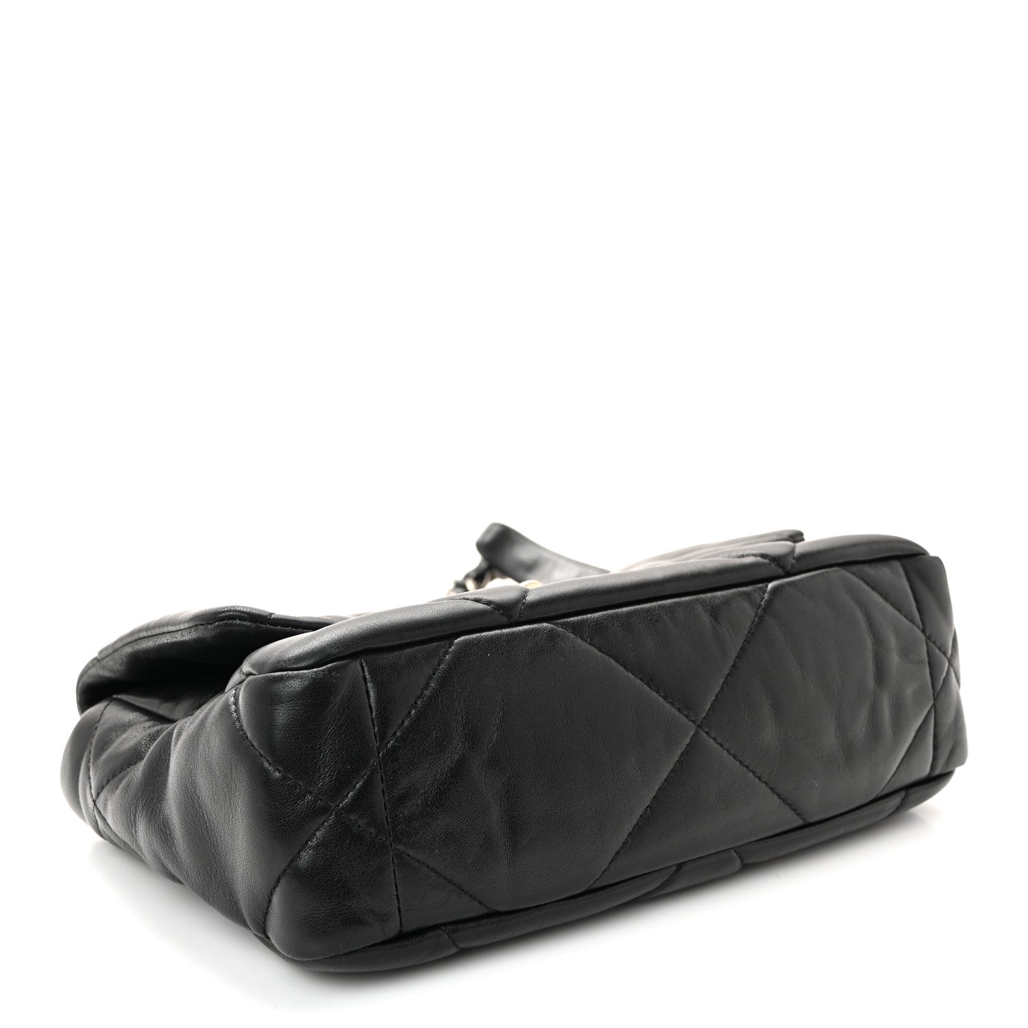 Lambskin Quilted Medium Chanel 19 Flap Black