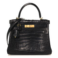 Matte Alligator Kelly Retourne 28 Black