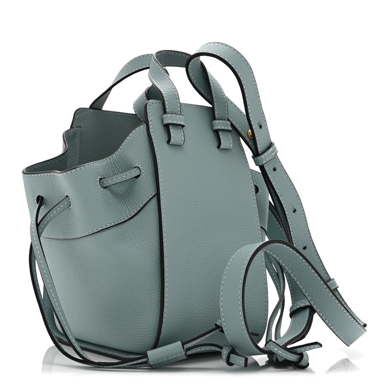 Pebble Grain Calfskin Mini Hammock Shoulder Bag Light Blue