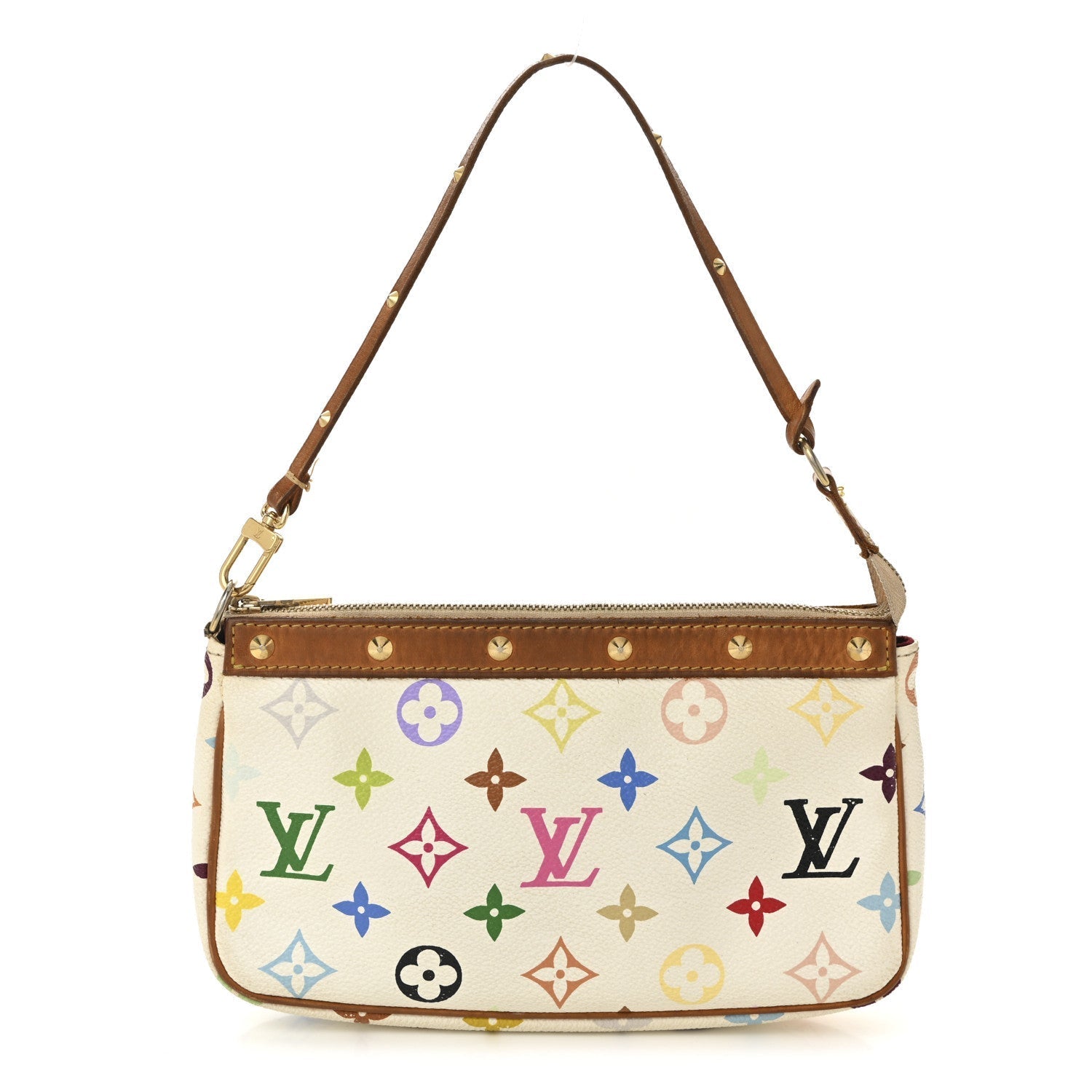 Monogram Multicolor Pochette Accessories White