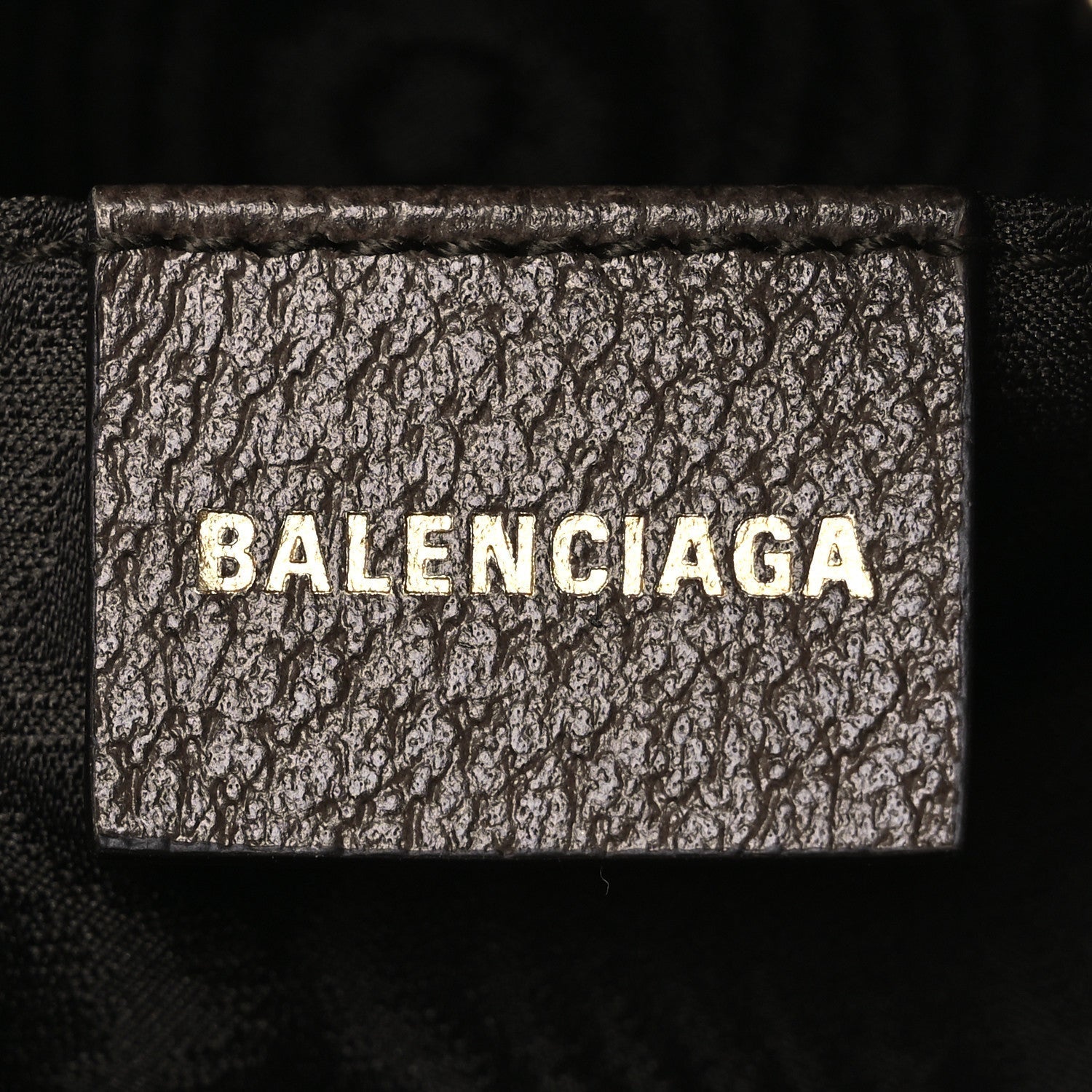 X BALENCIAGA BB Supreme Monogram Web Small Ophidia Boston Bag Beige New Acero