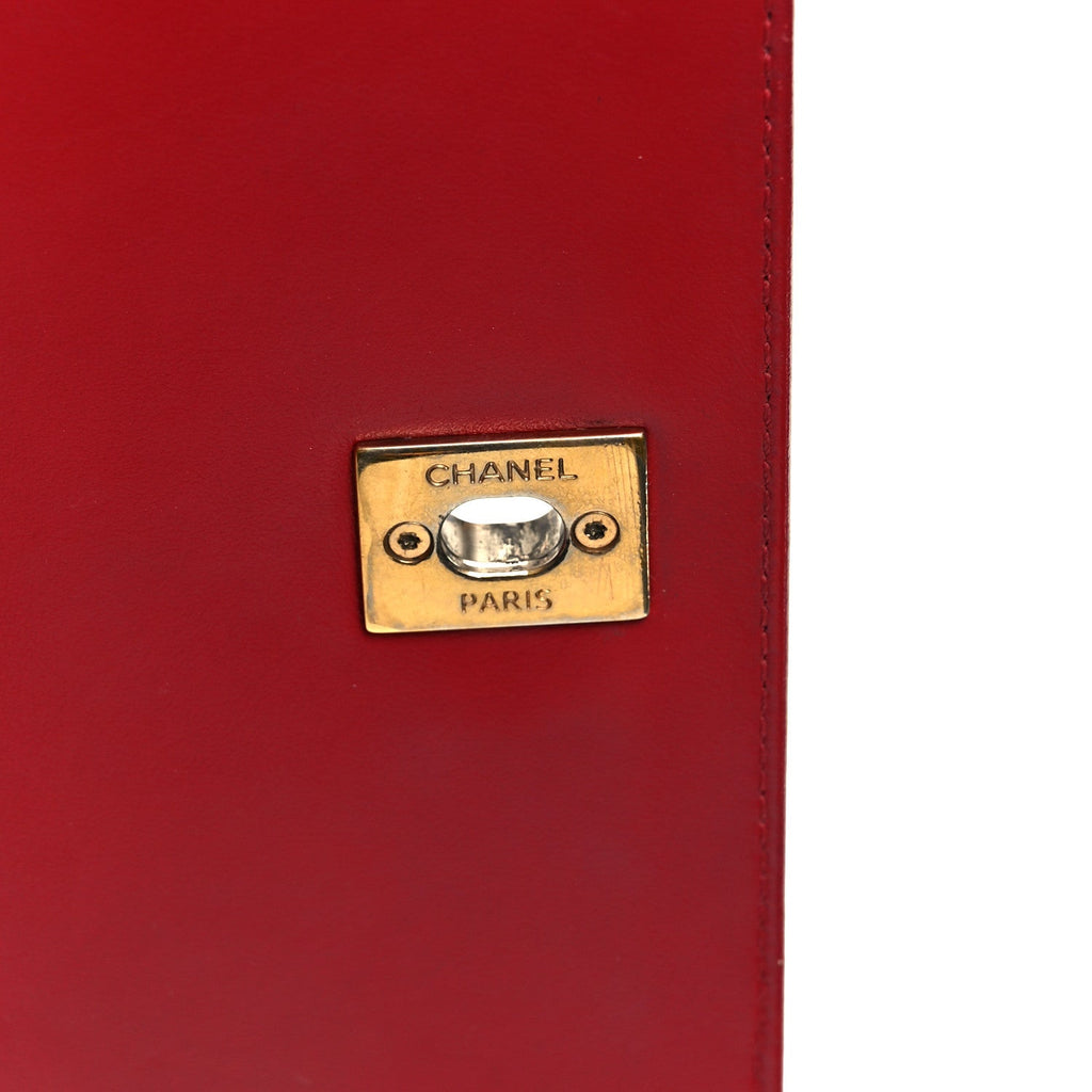 Caviar Quilted Small Business Affinity Flap Red