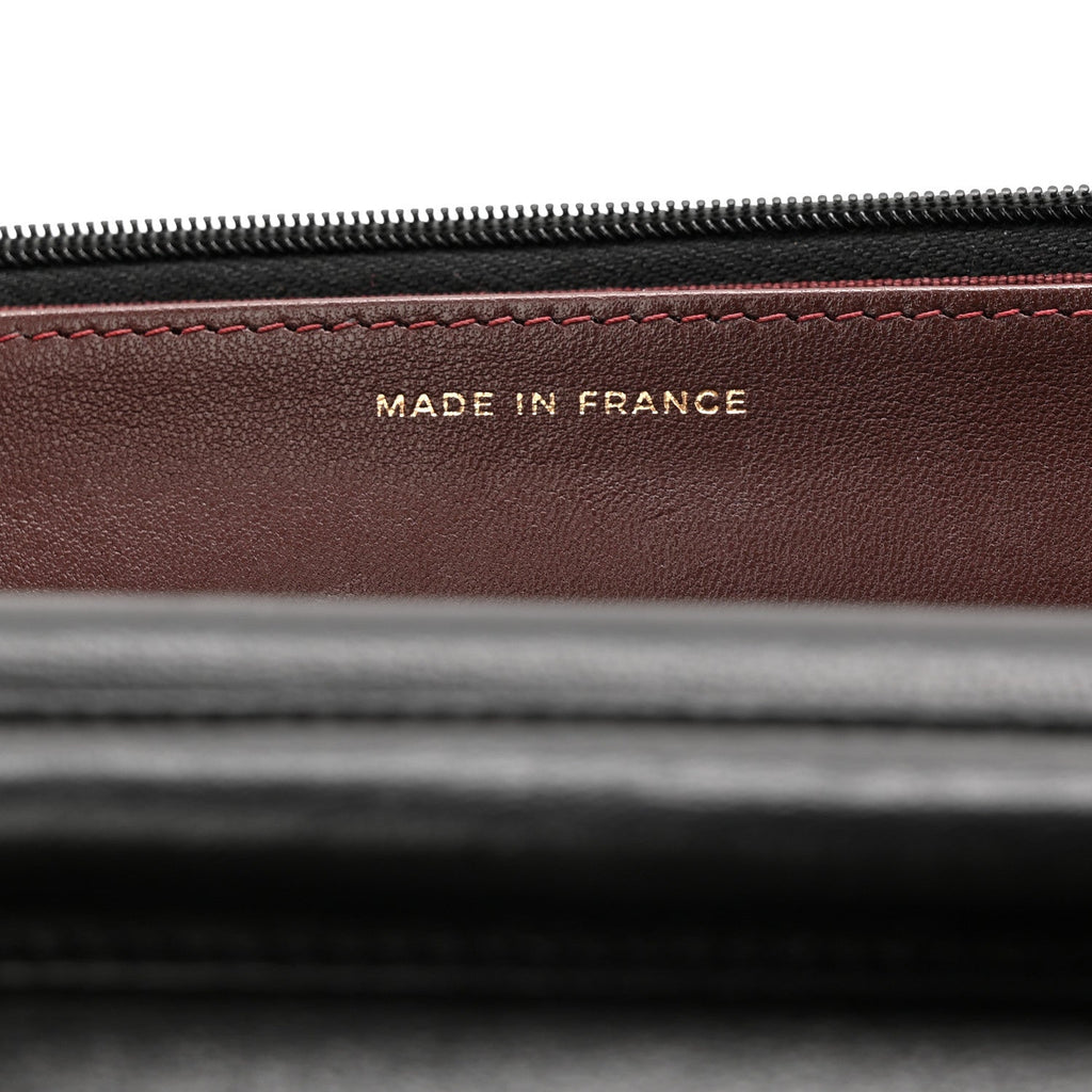 Lambskin Quilted Wallet On Chain WOC Black