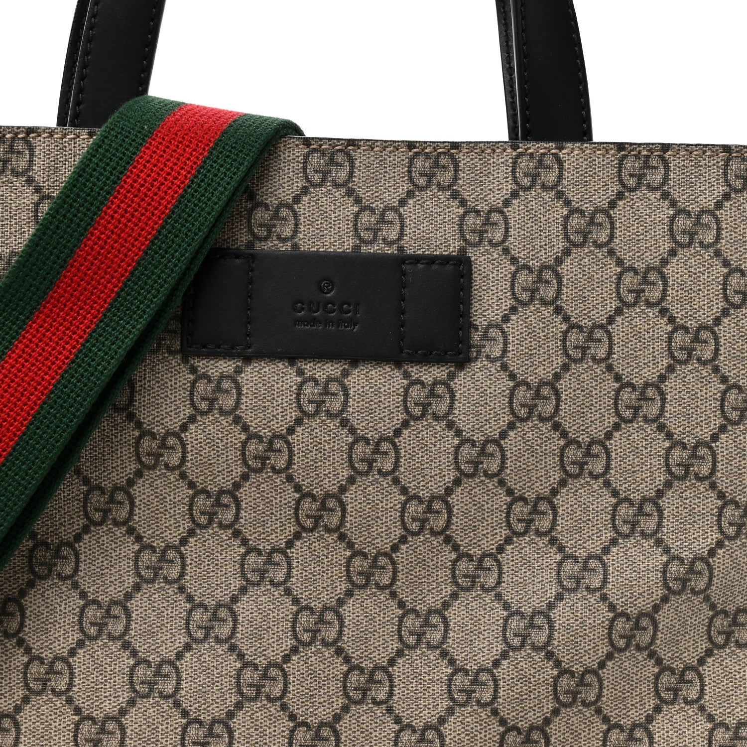 Soft GG Supreme Monogram Web Vertical Tote Black