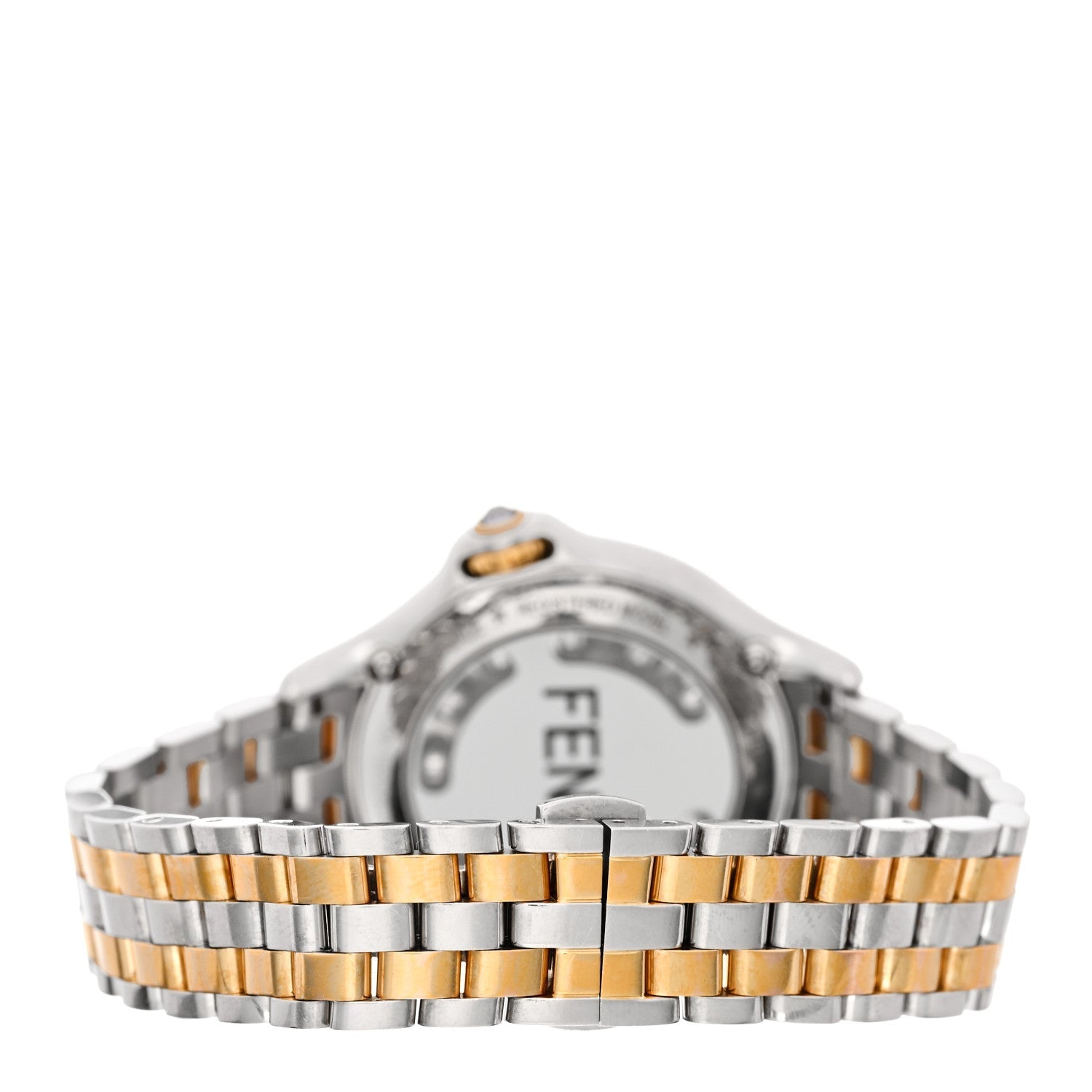 Stainless Steel Diamond Topaz 38mm Crazy Carats Two Tone Quartz Watch Silver