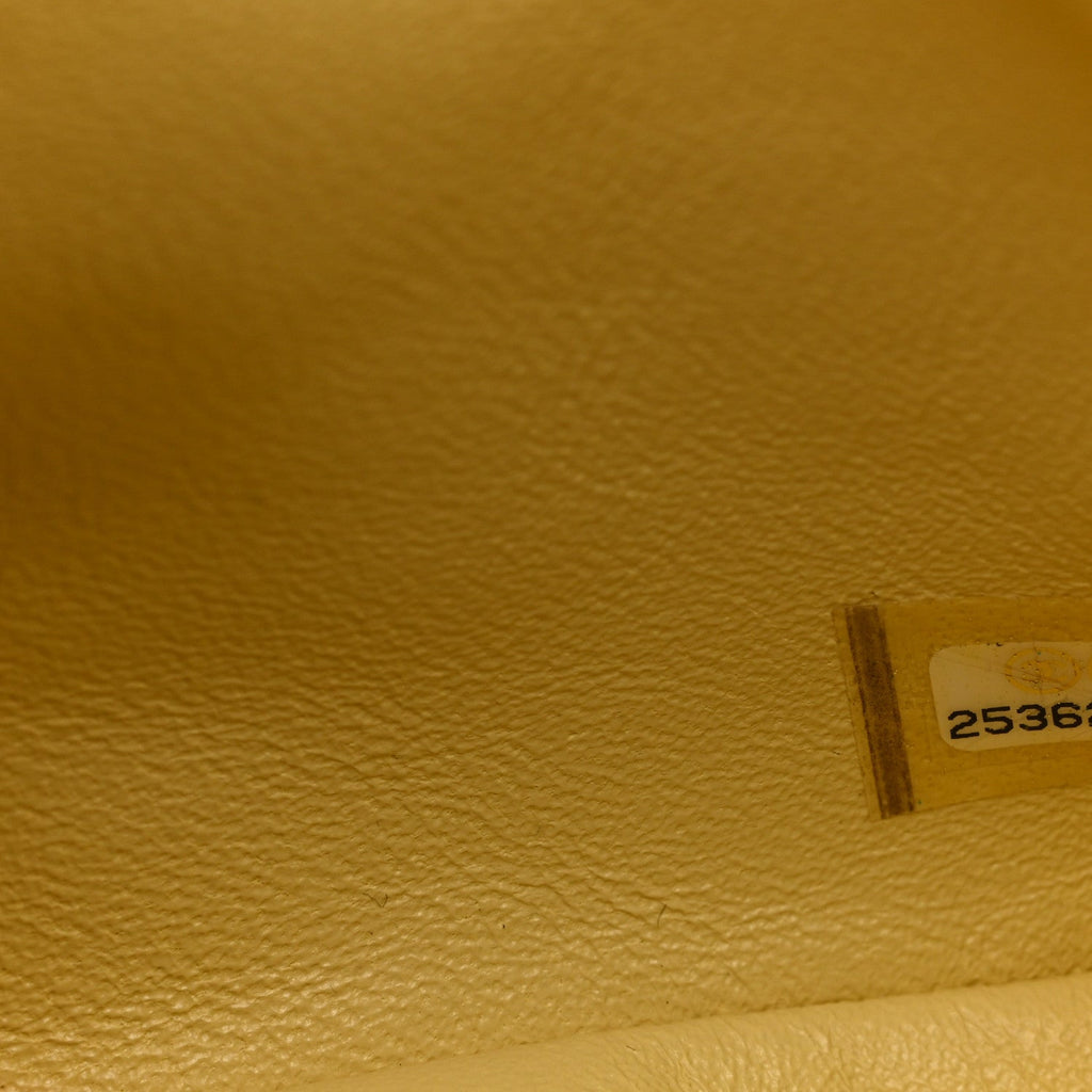Lambskin Quilted Mini Square Flap Light Yellow