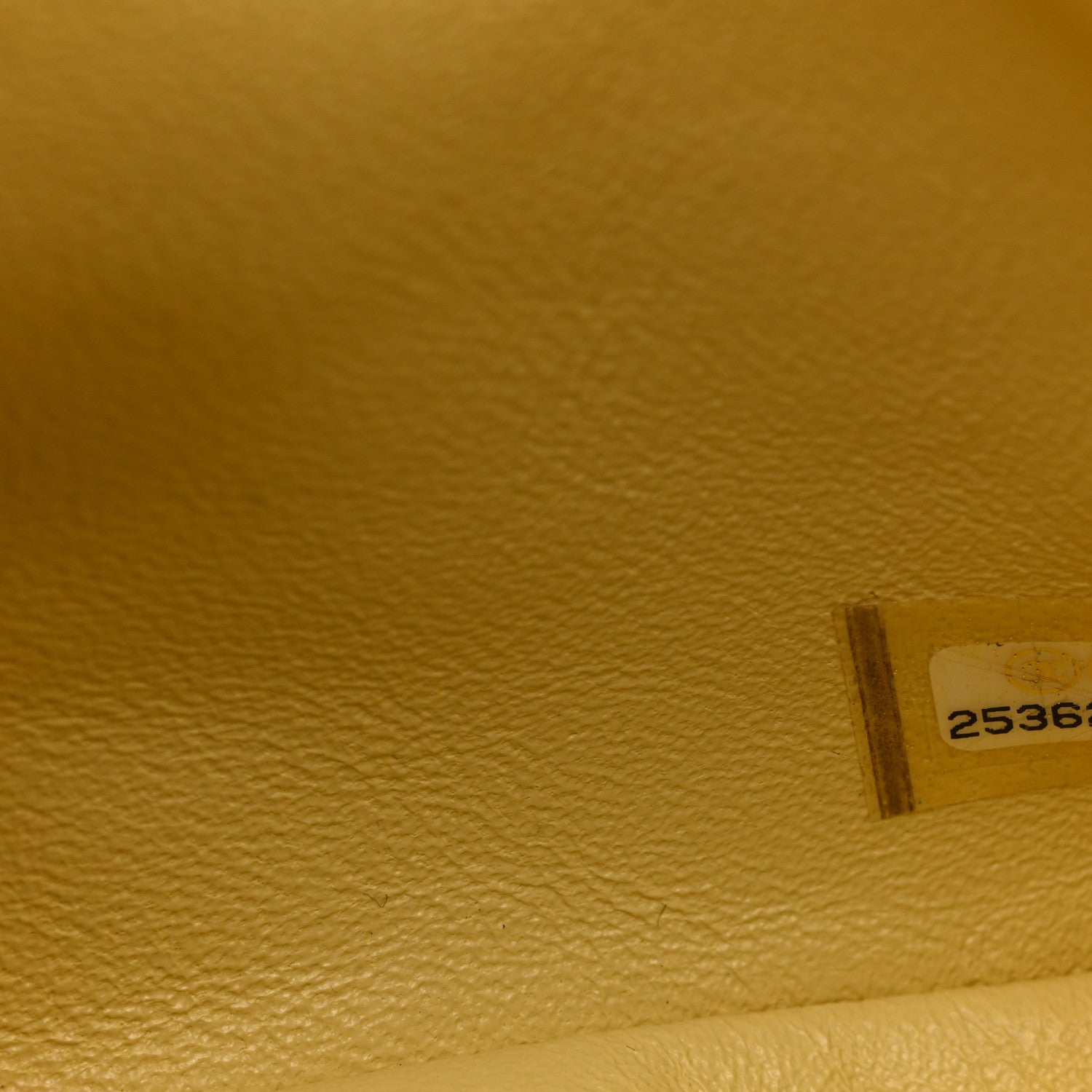 Lambskin Quilted Mini Square Flap Light Yellow