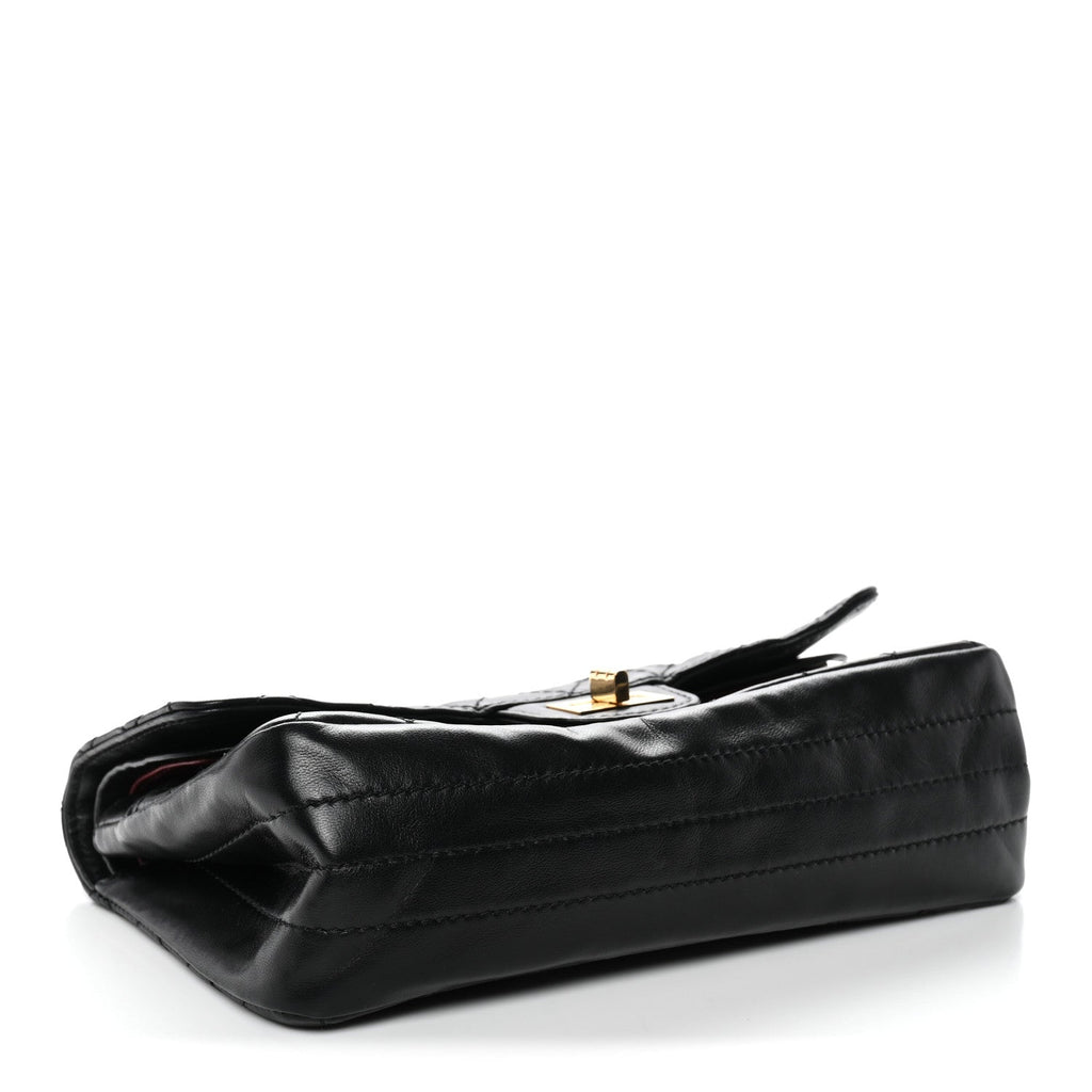 Lambskin Quilted Crush 2.55 Reissue 225 Flap Black