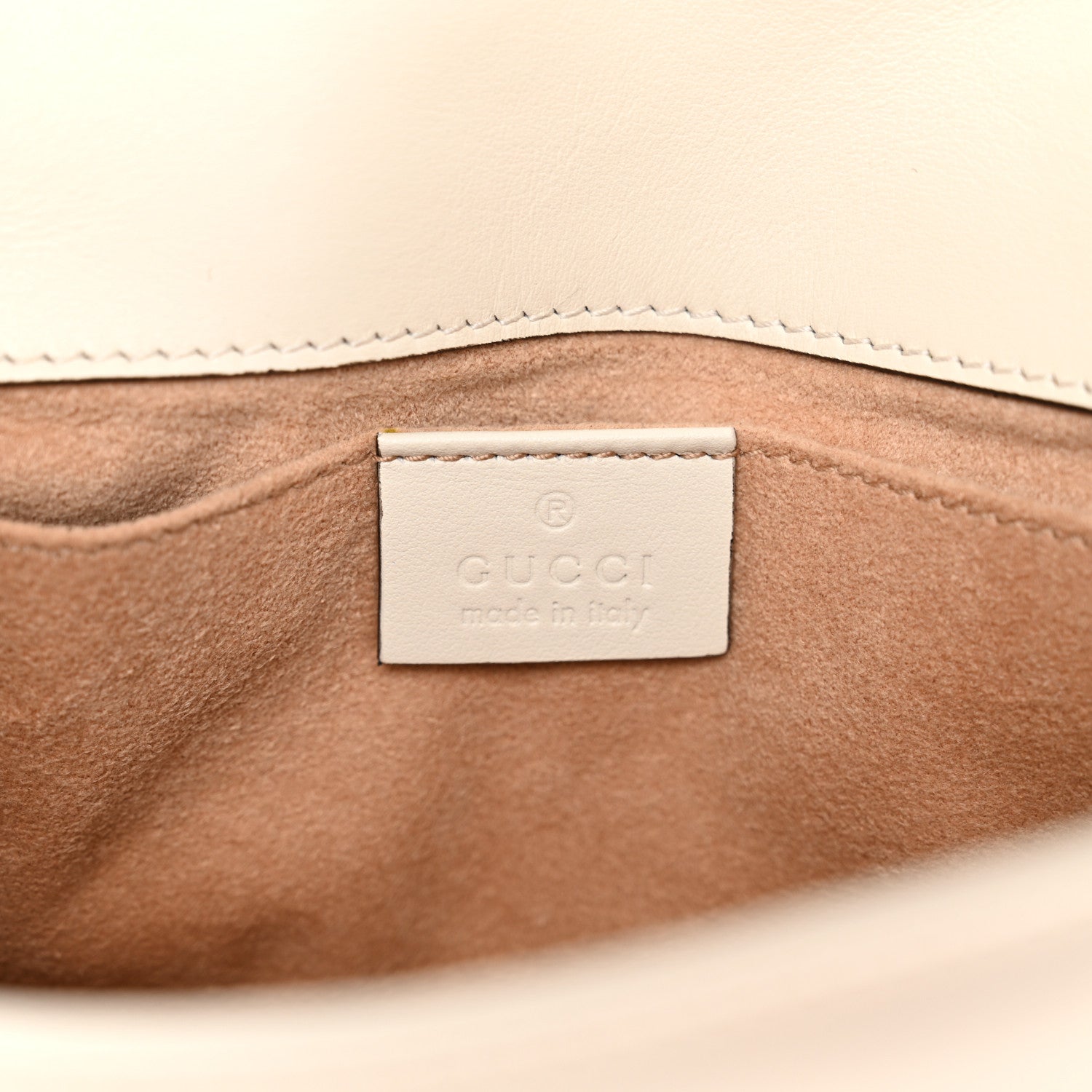 Calfskin Matelasse Mini GG Marmont Shoulder Bag White
