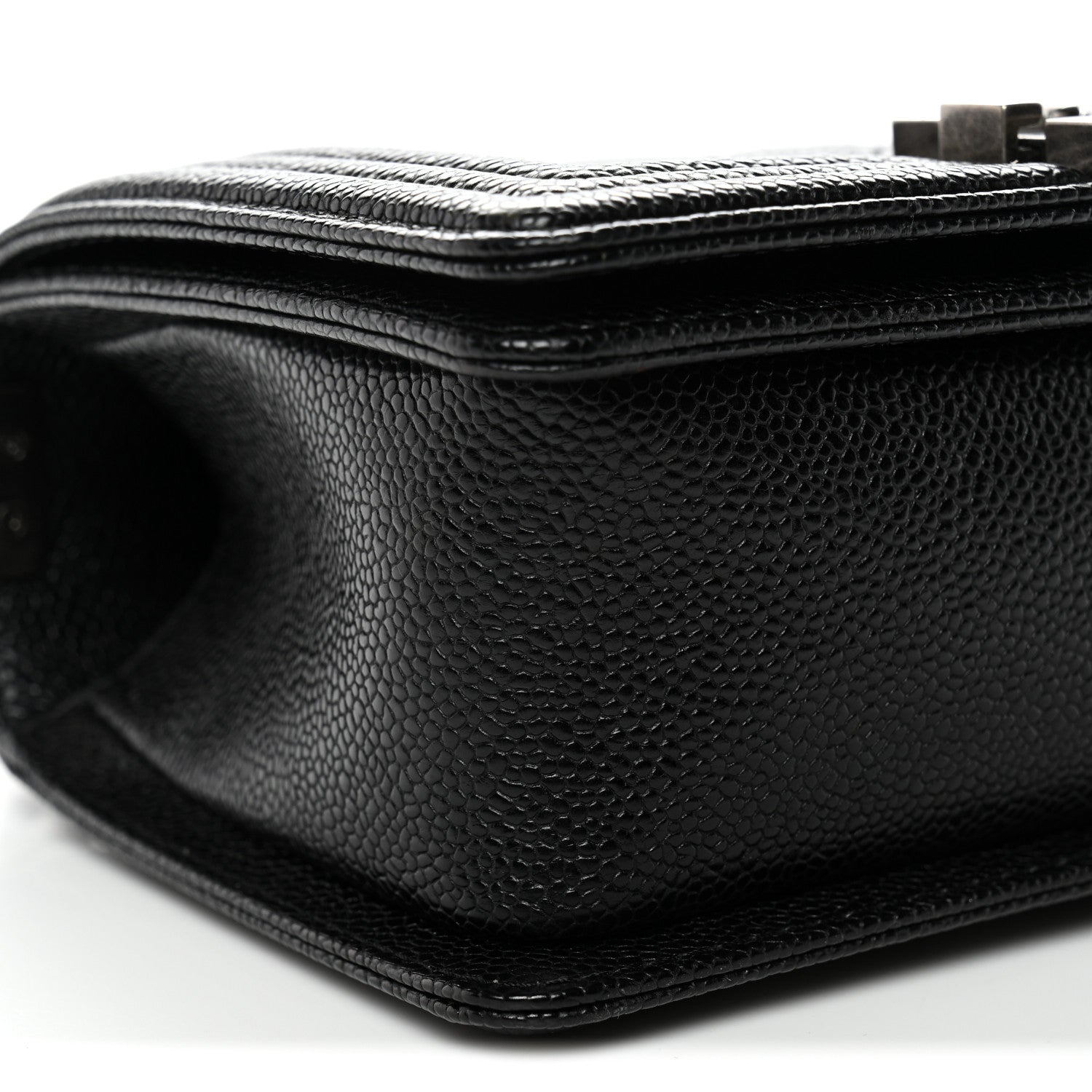 Caviar Quilted Small Boy Flap Black
