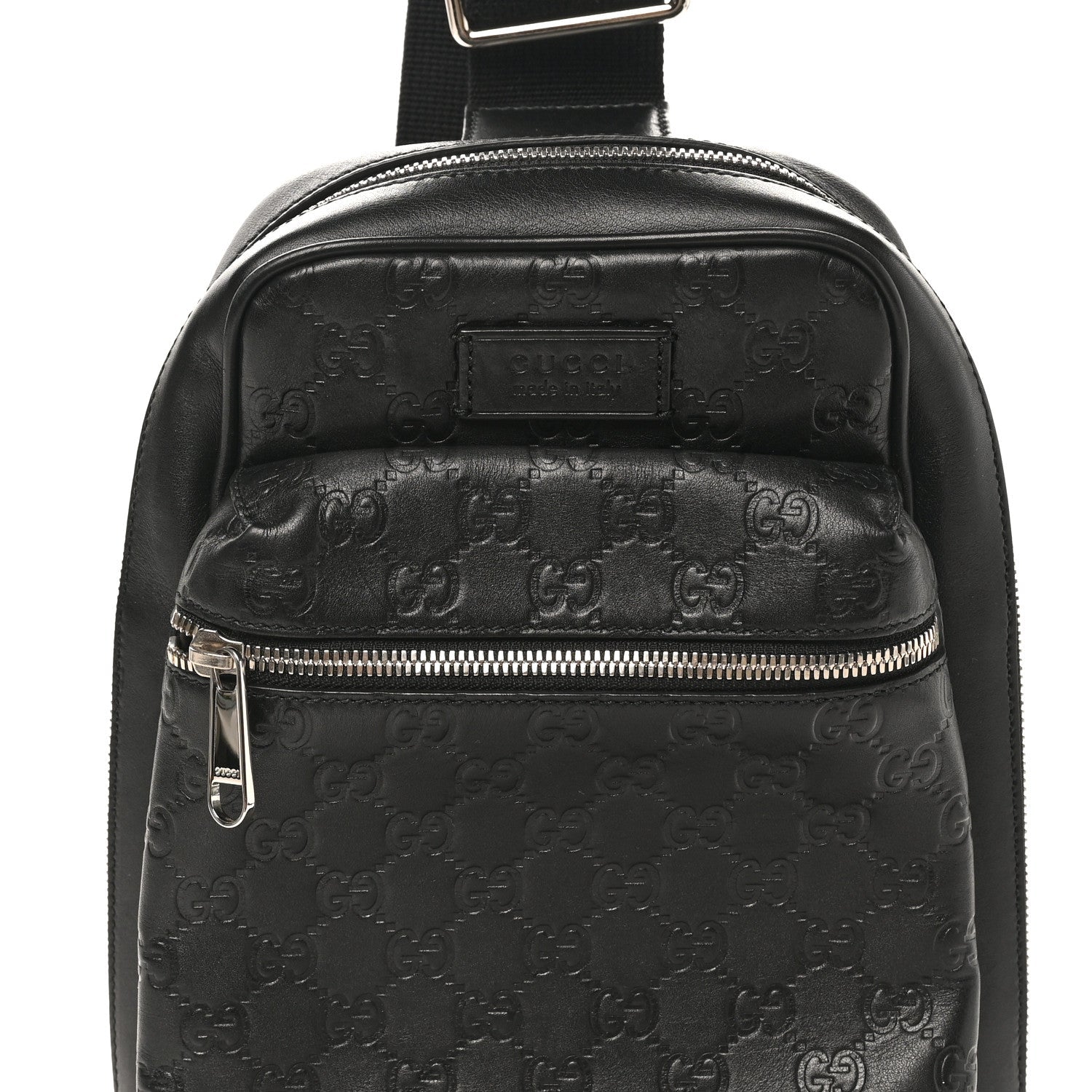 Guccissima Sling Backpack Black